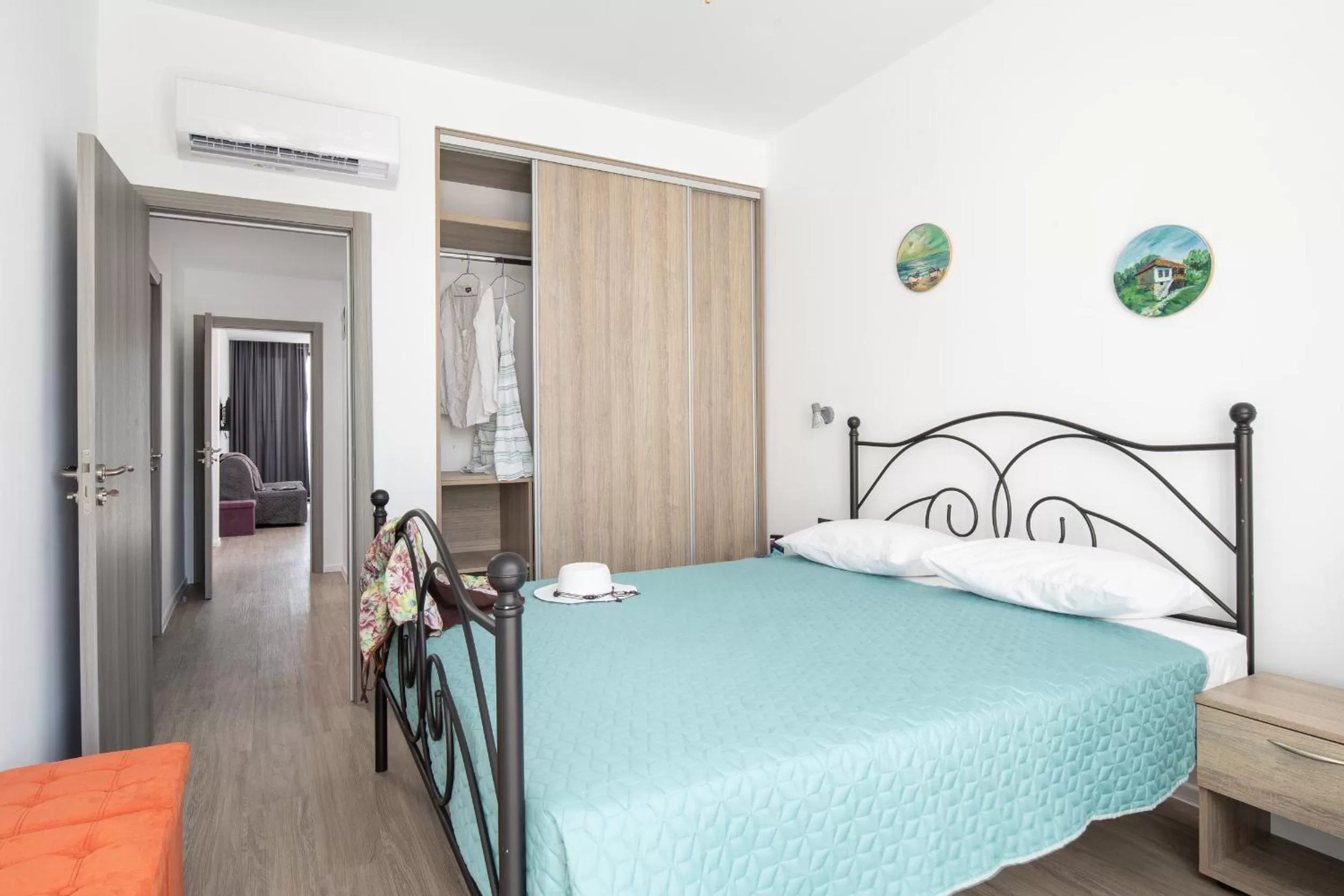 Bedroom in Grand Dodo's Triada Seaview Studios