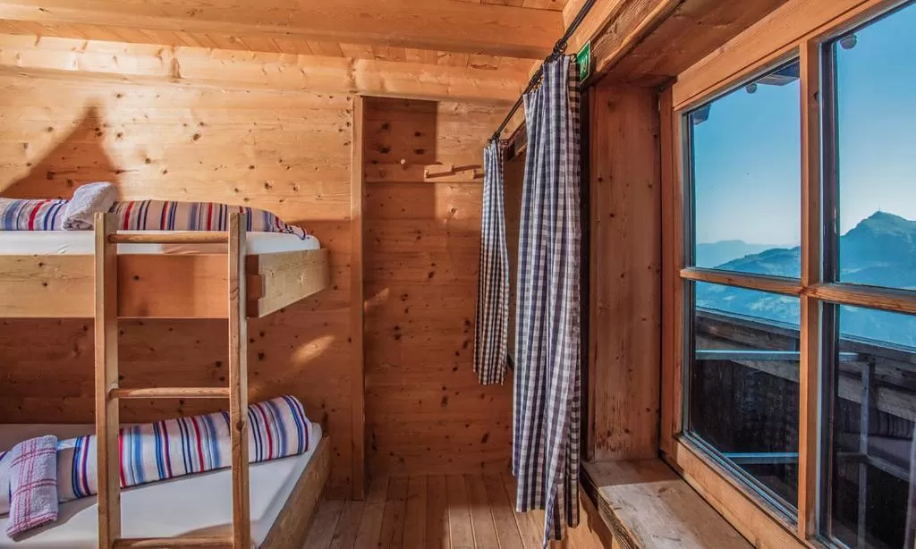 Bed in Hocheckhuette On Top of the Kitzbuehel Hahnenkamm Mountain