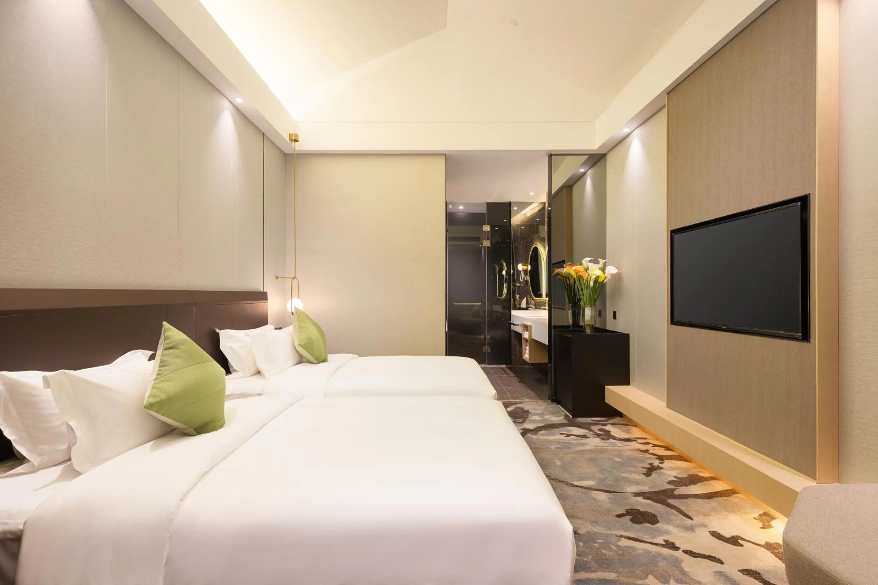 Photo of the whole room, Bed in Buddy Hotel-Free Shuttle to Canton Fair Complex during Canton Fair Period