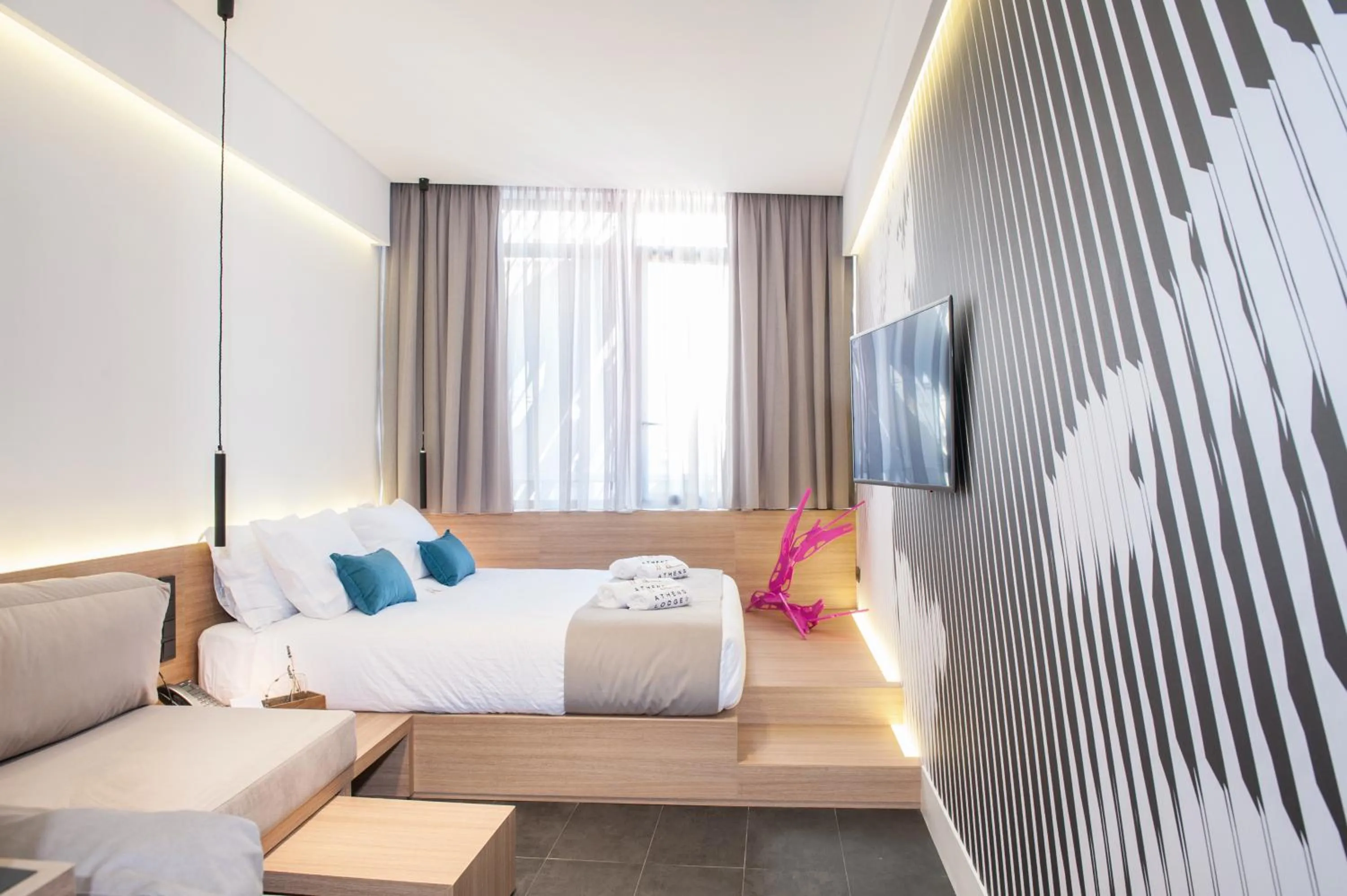 Bedroom, Bed in Athens Lodge by Athens Prime Hotels