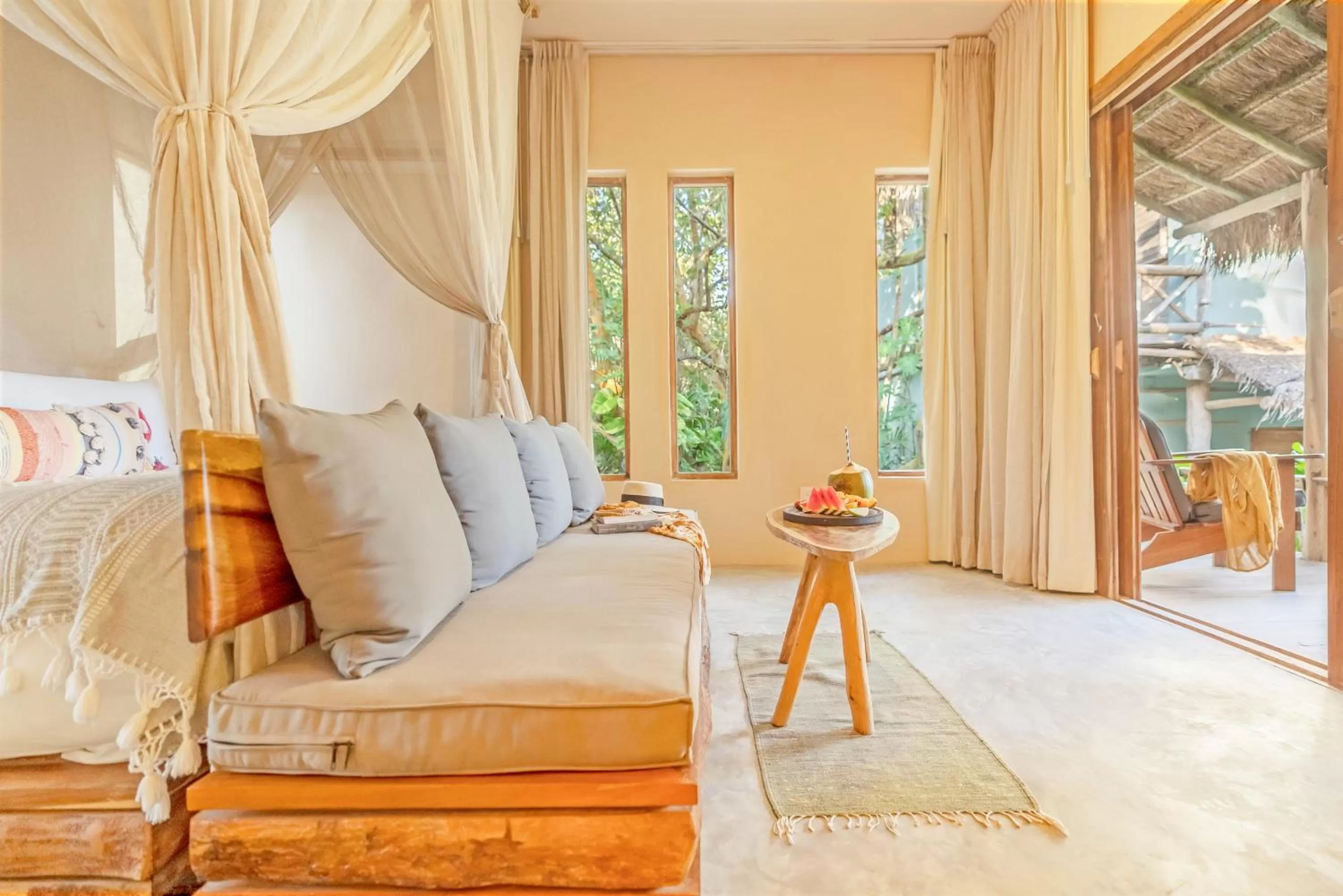 Bed in Ahau Tulum - Beachfront Hotel