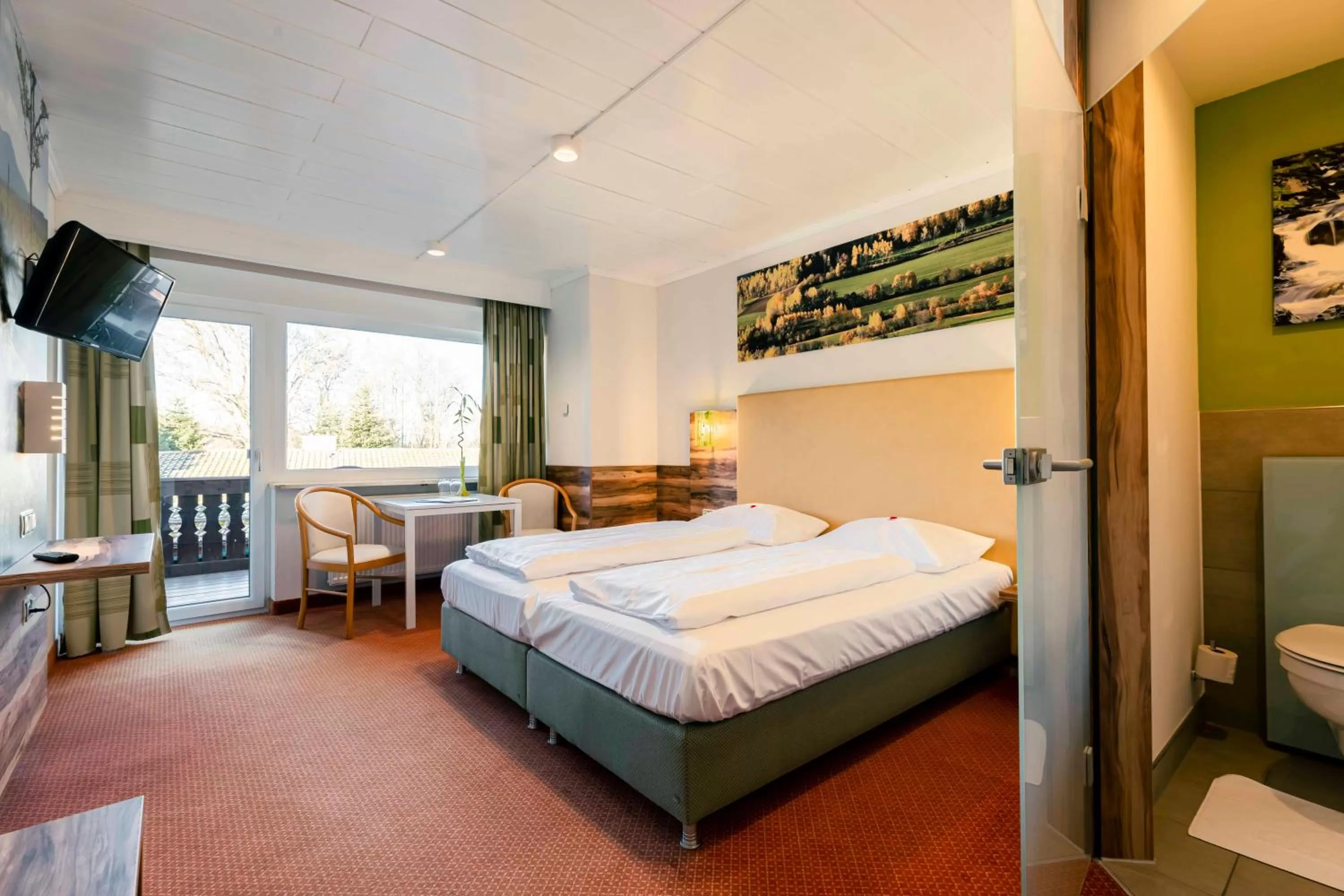 Bed in Landhotel GrünWies -Bonsai-Wellness Garni