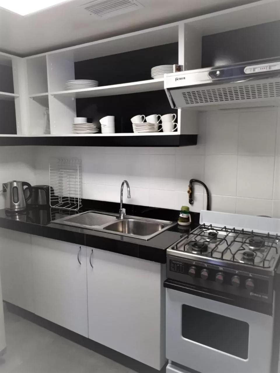 Kitchen or kitchenette in Tempo Rent Apart Hotel