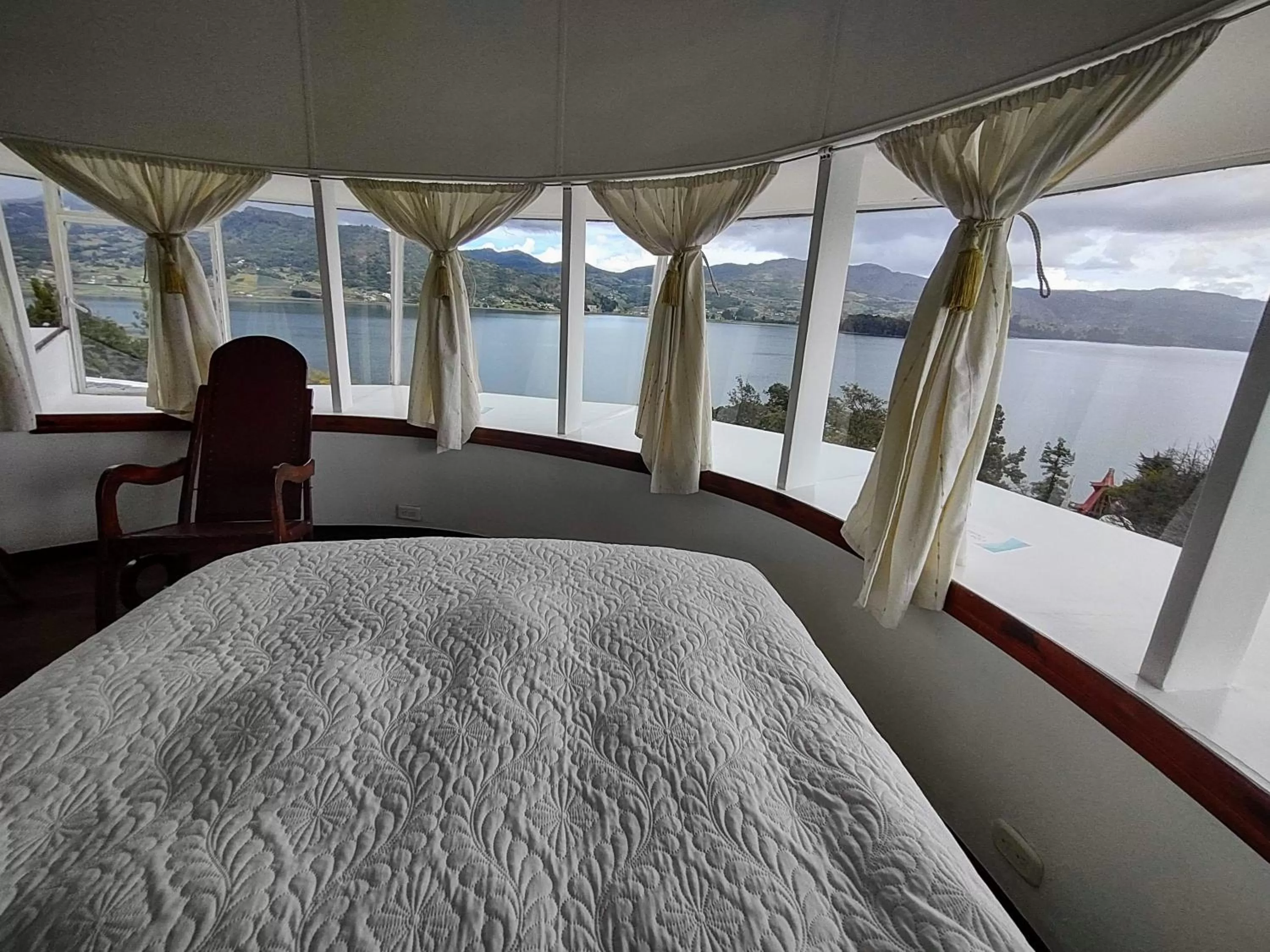 Bedroom, Bed in Refugio Génesis habitaciones Lago de Tota