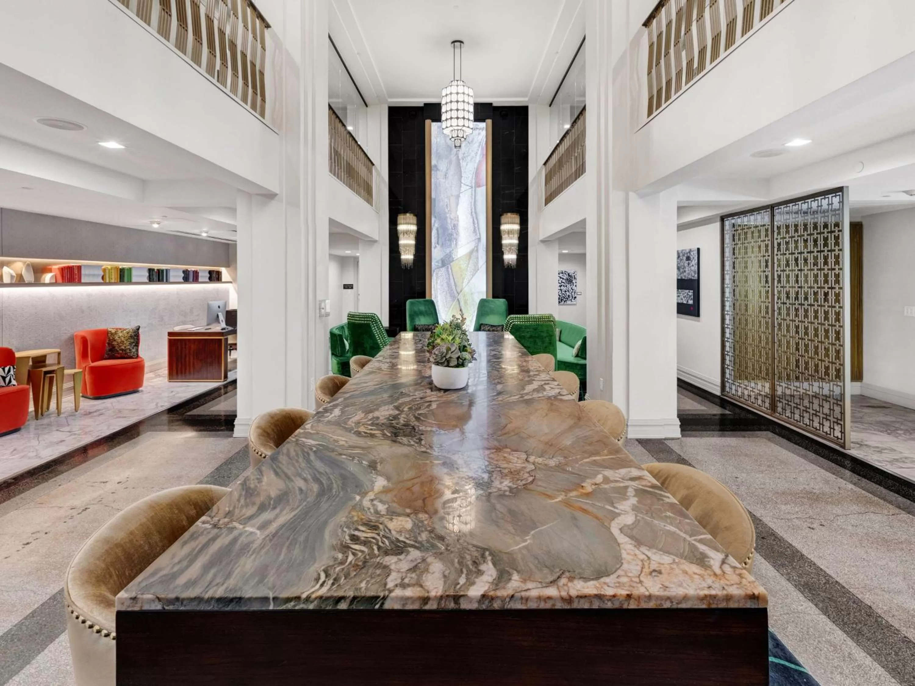 Lobby or reception in Tulsa Club Hotel Curio Collection By Hilton