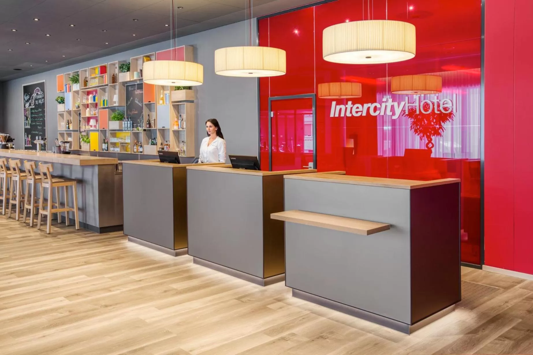 Lobby or reception in IntercityHotel Graz