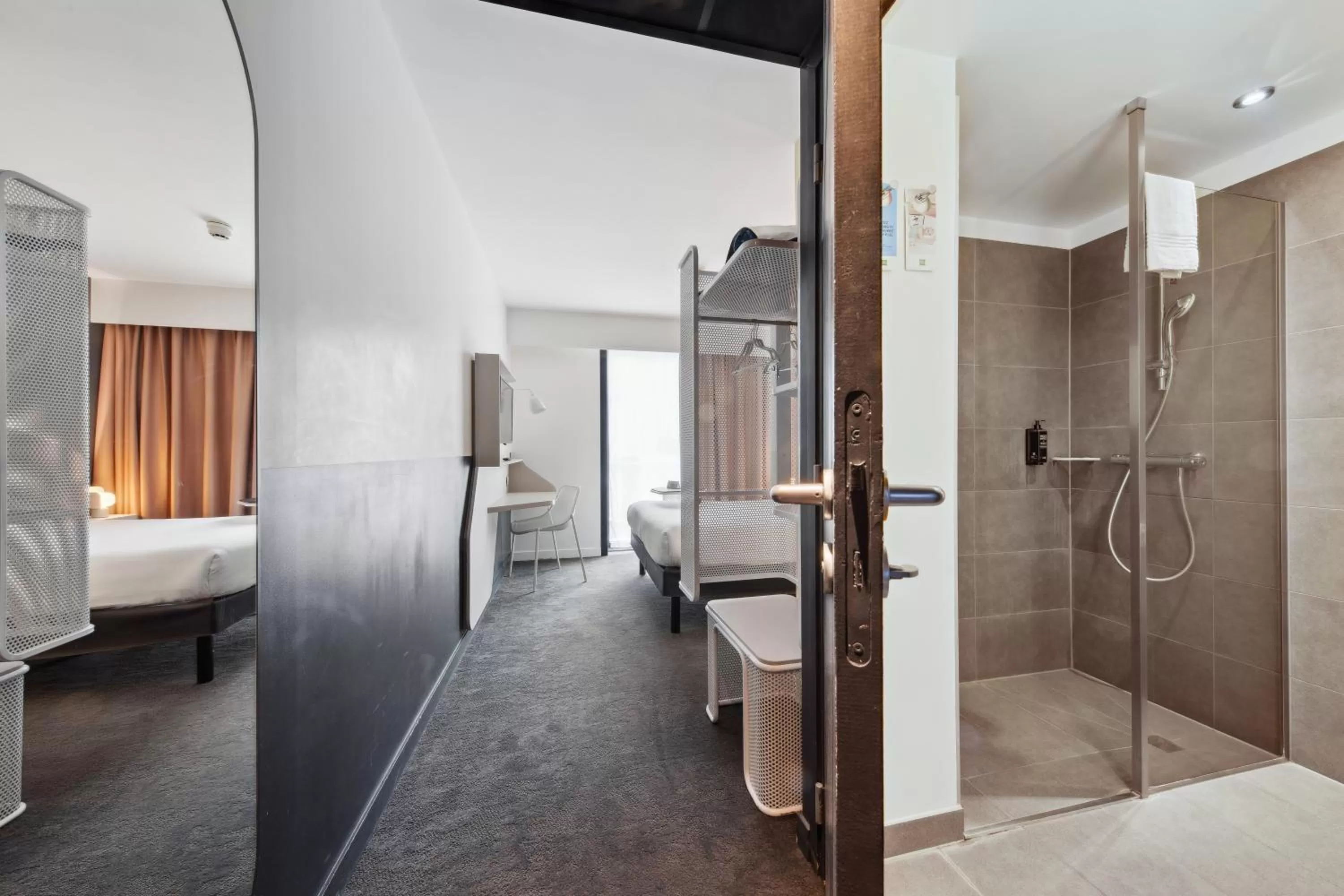 Bathroom, Bed in ibis Styles Paris Charles de Gaulle Airport