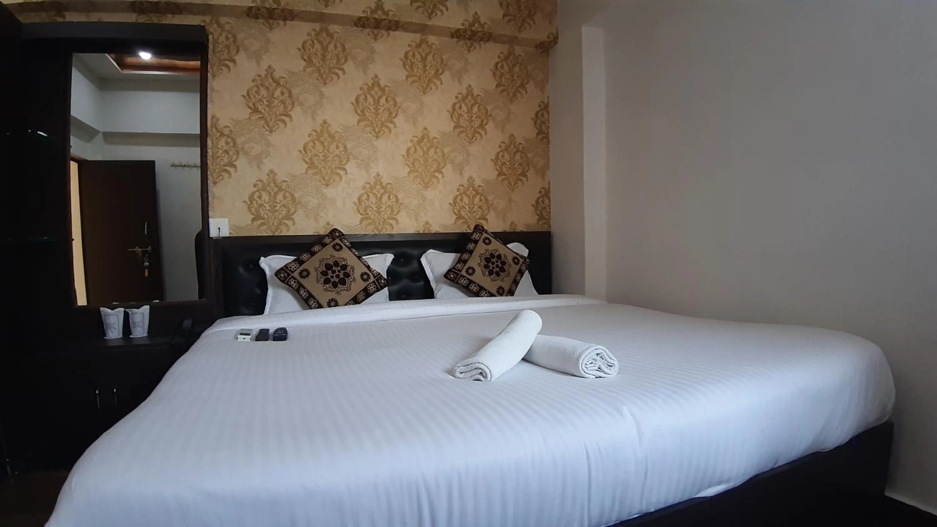 Bed in Hotel Sita (place on the heritage ghats of benaras)