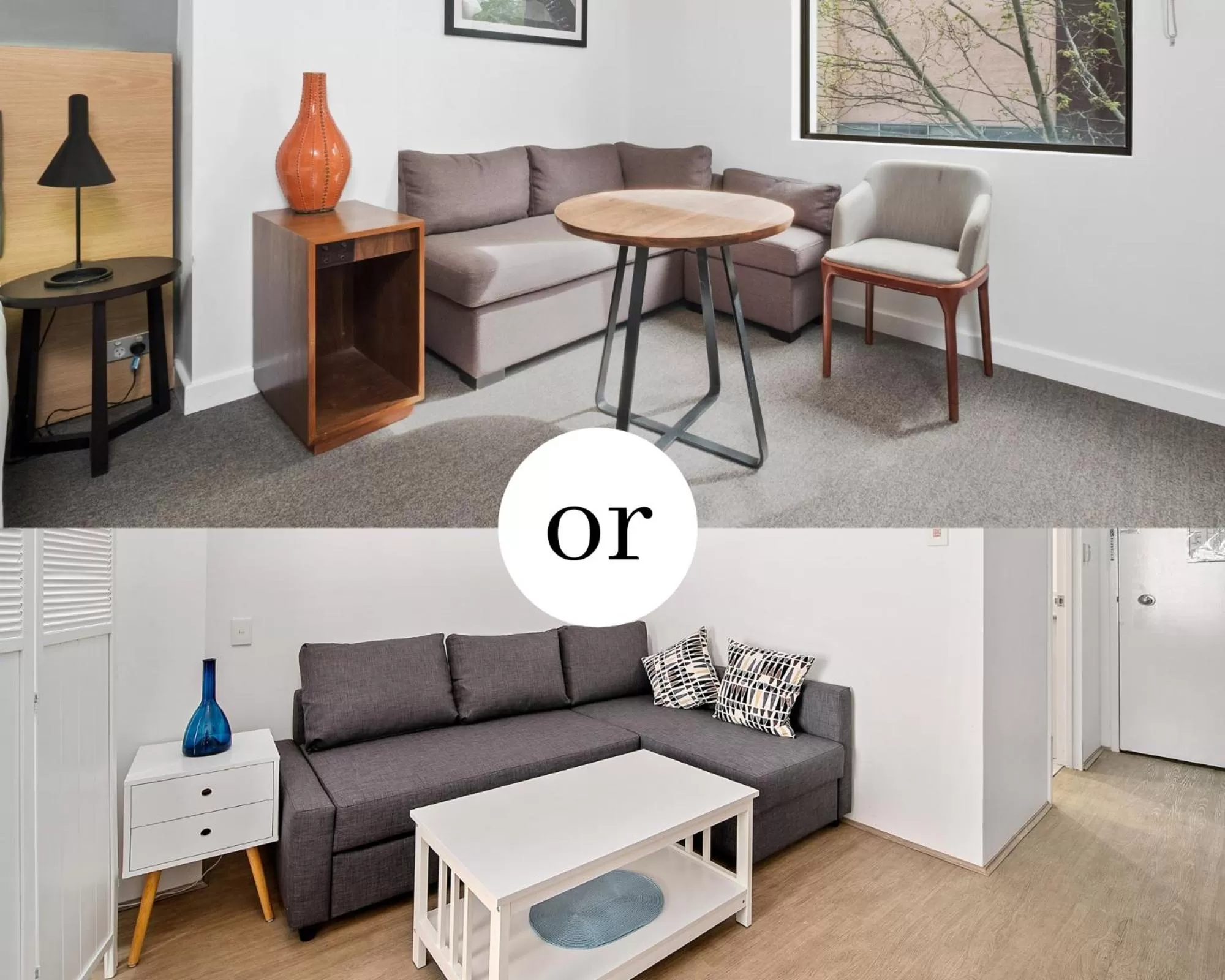 Seating area in All Suites Perth