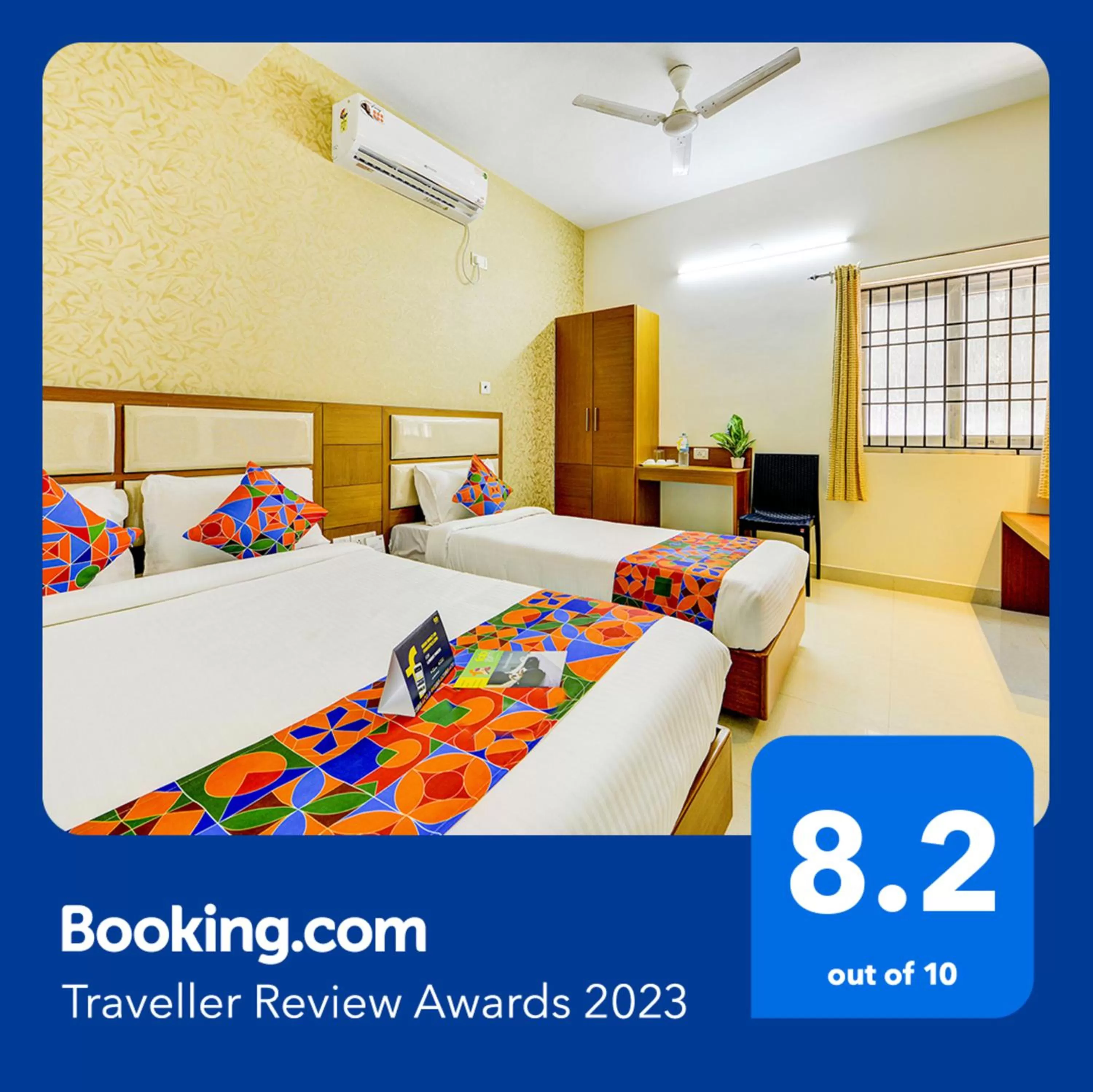 Living room, Bed in FabHotel Sky Bay Residency