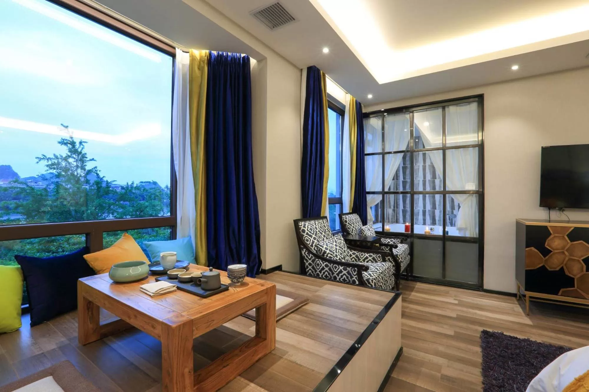 Living room in Li River Resort Villa Hotel