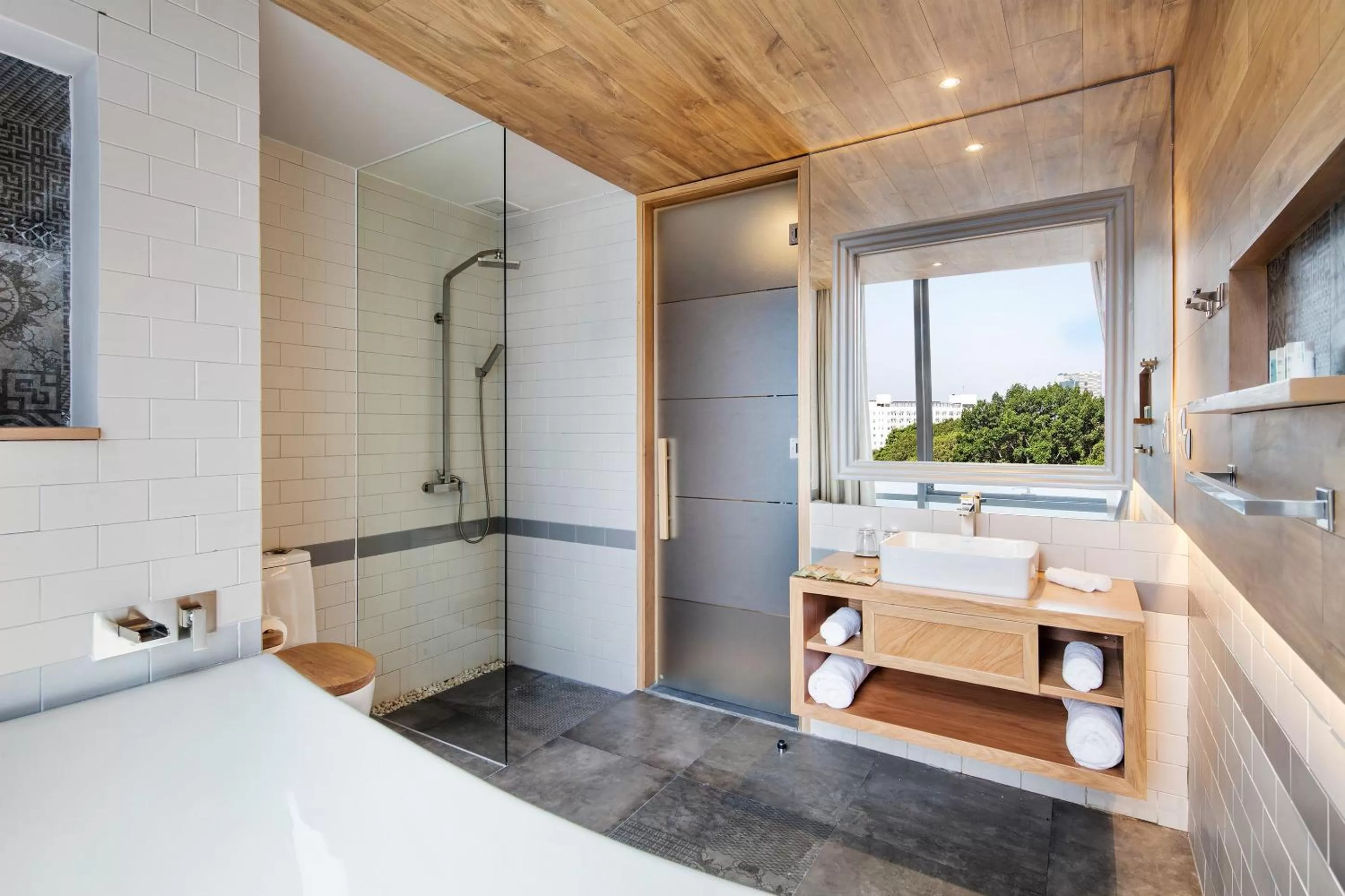 Bathroom in Fusion Suites Saigon