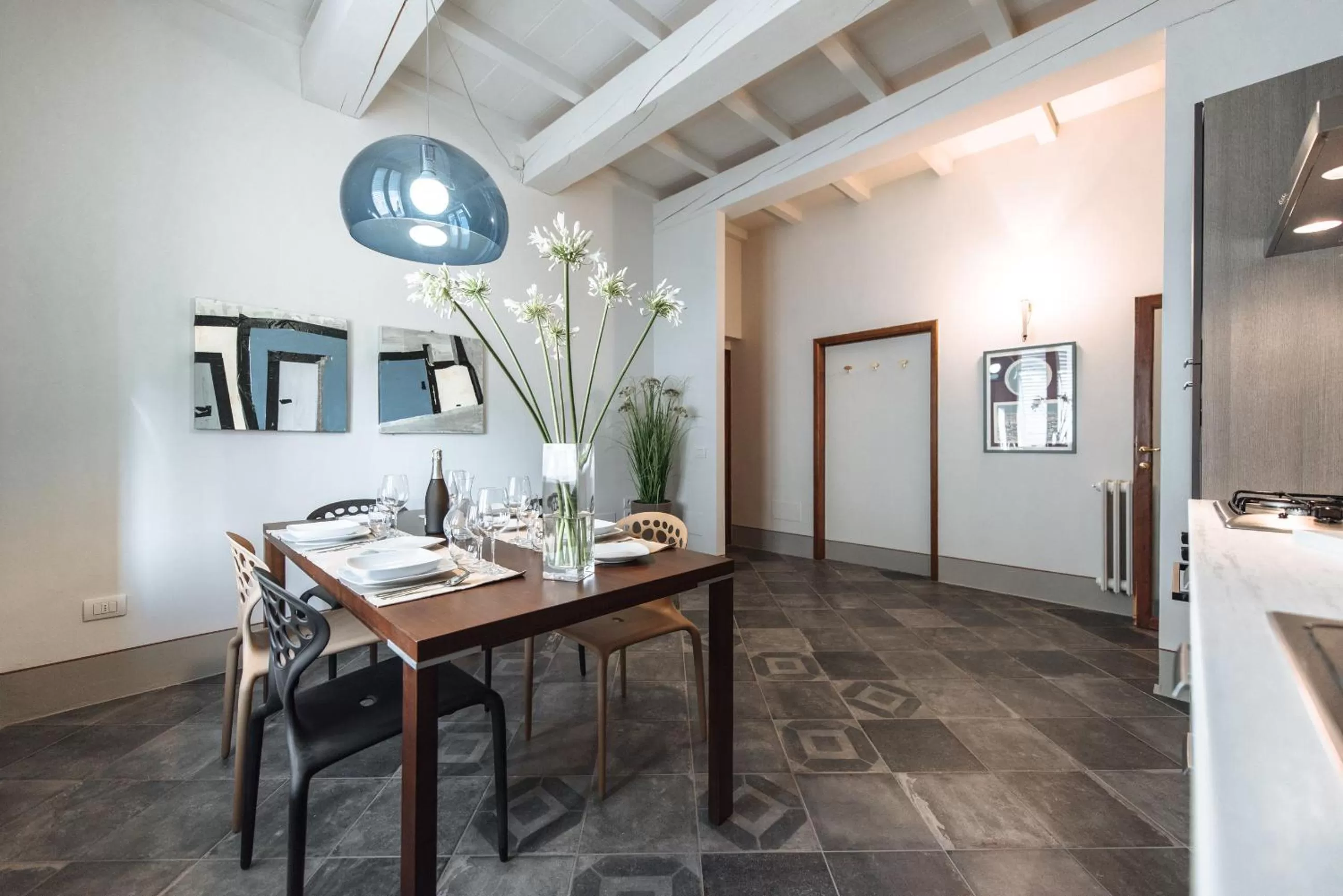 Living room, Dining Area in Residenza Cavour