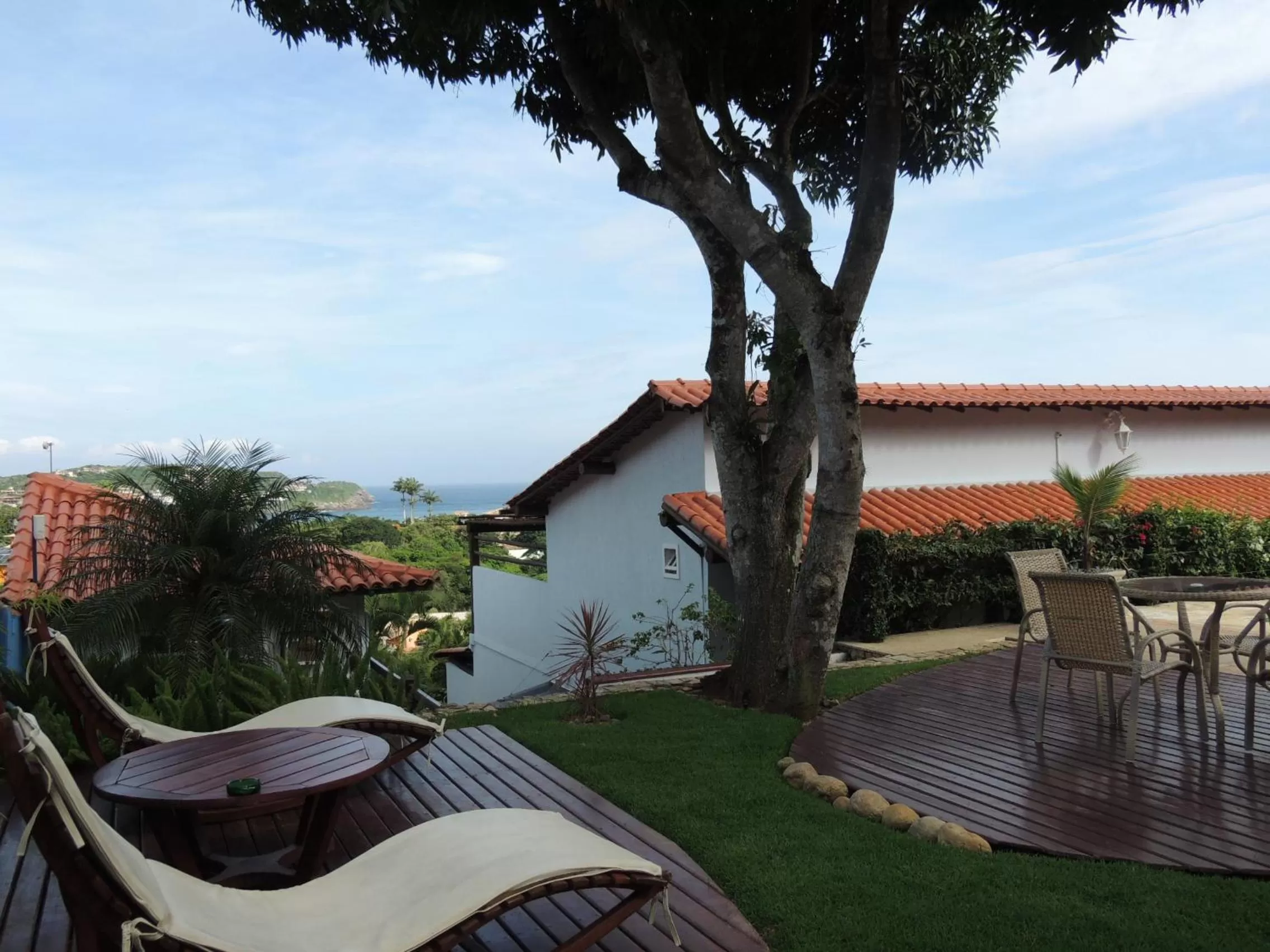 Garden view in Pousada Akaroa