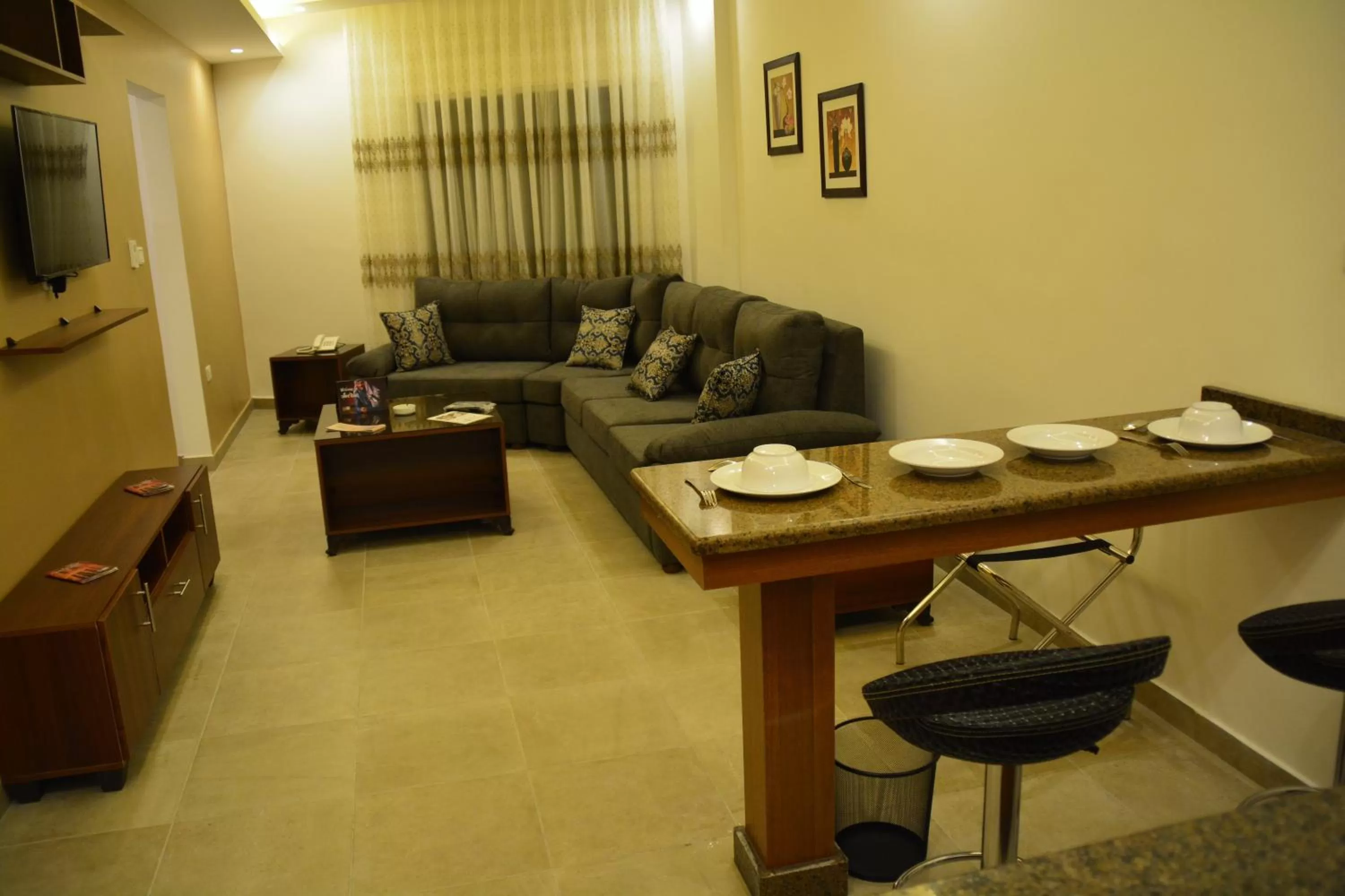 Living room in سما عمان للشقق الفندقية Sama Amman Hotel Apartments