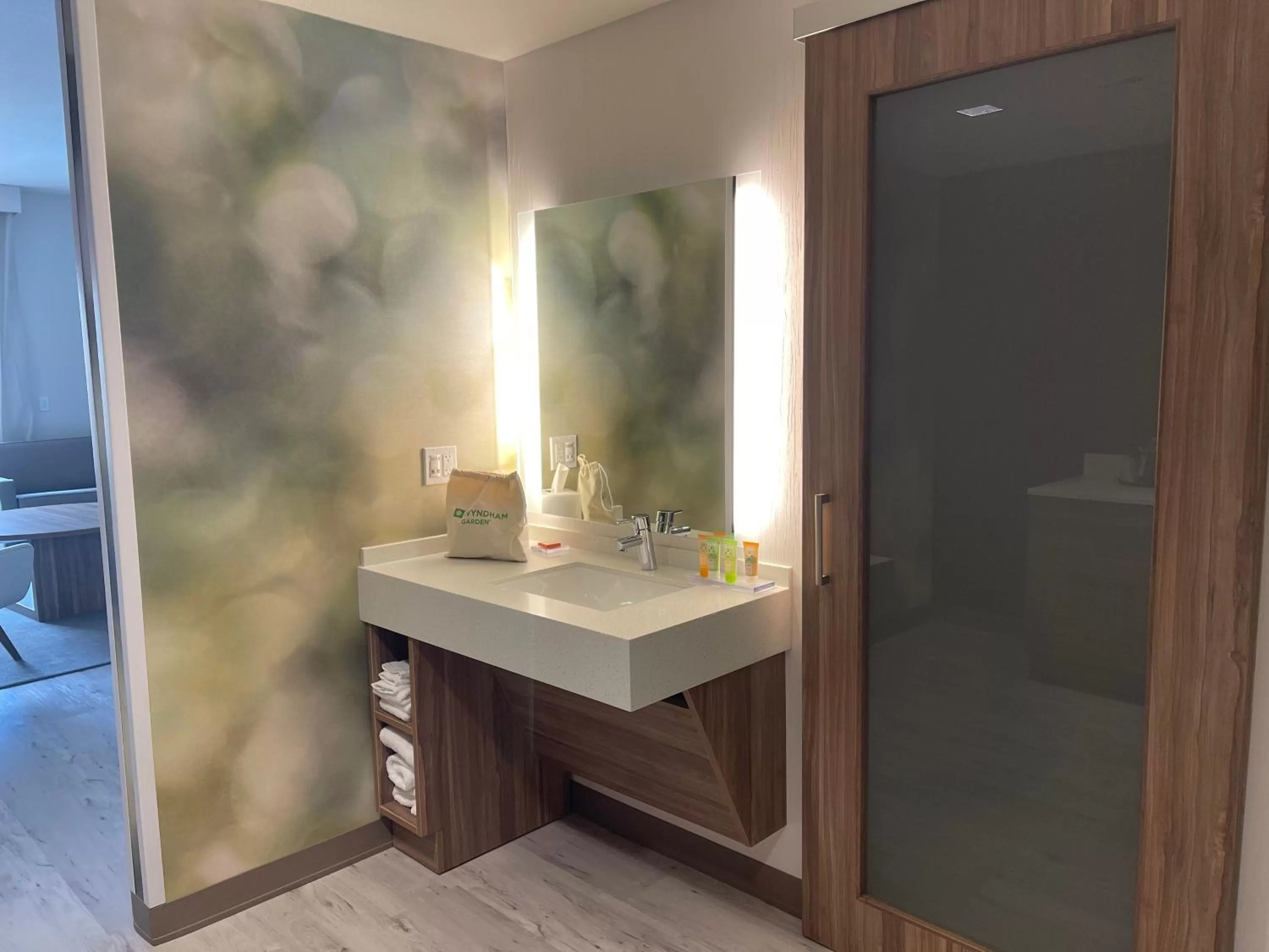 Bathroom in Wyndham Garden Orlando Universal / I Drive