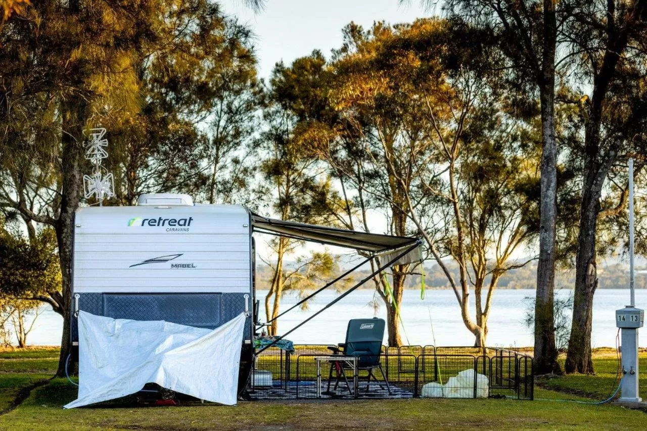 Lake view in Lakeside Forster Holiday Park and Village