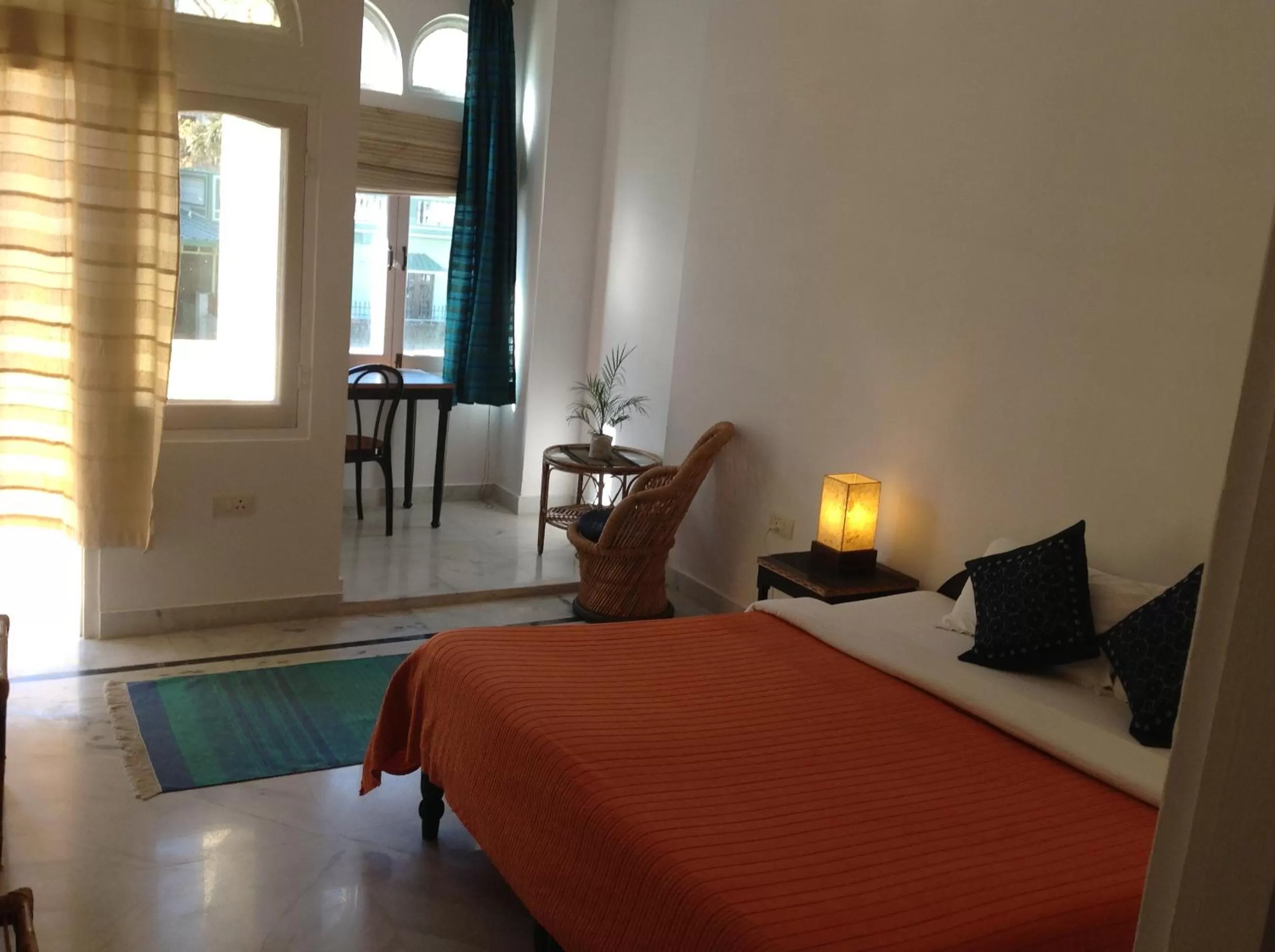 Bed in Seventh Heaven Inn Rishikesh