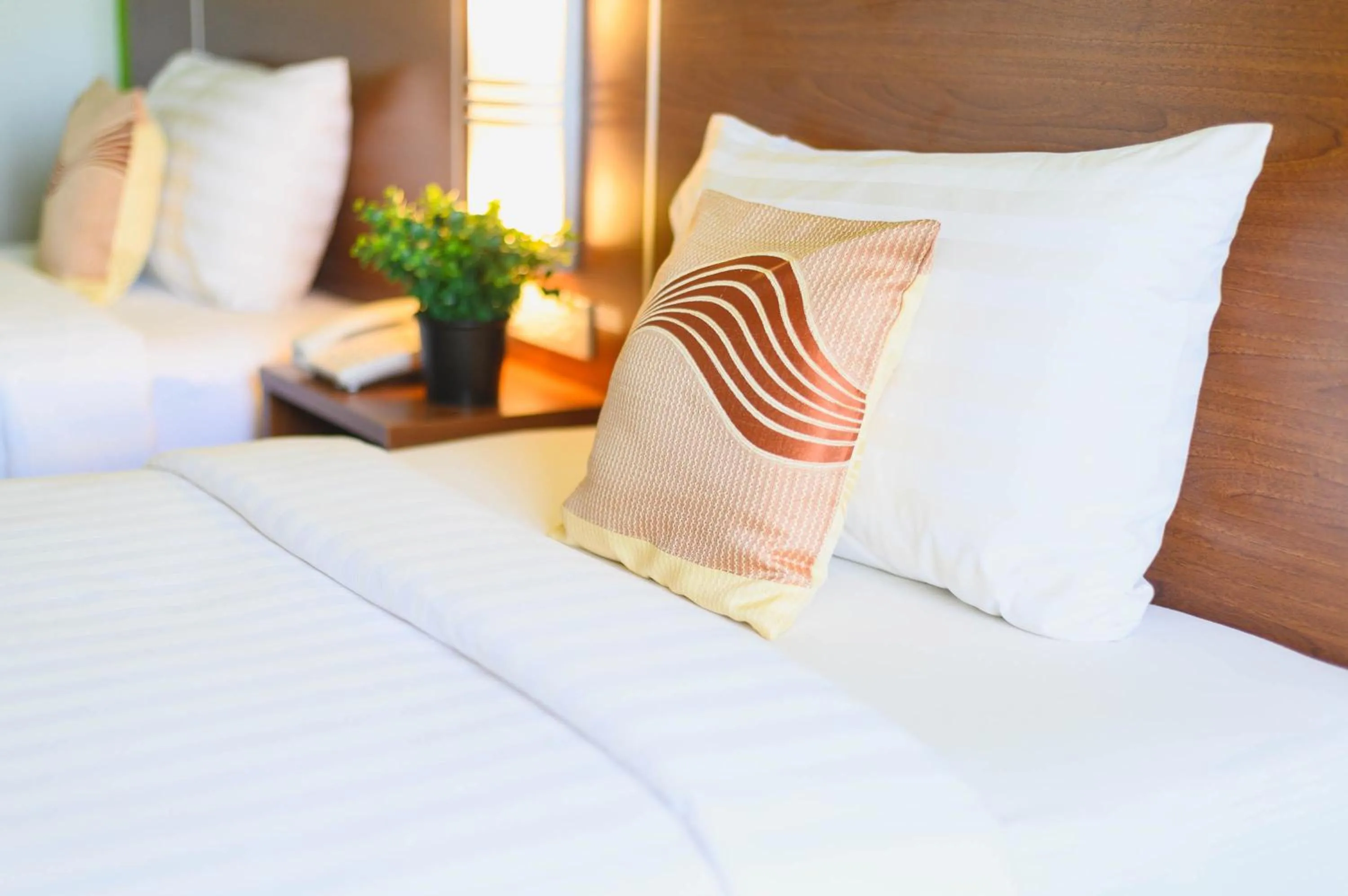 Bed in Eco Inn Prime Nakhon Si Thammarat