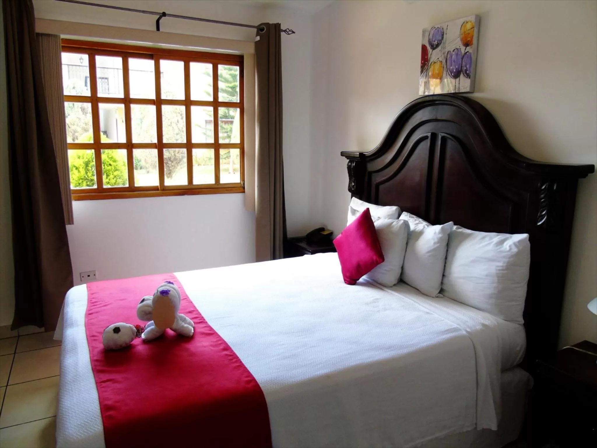 Bed in Hotel Los Pinos