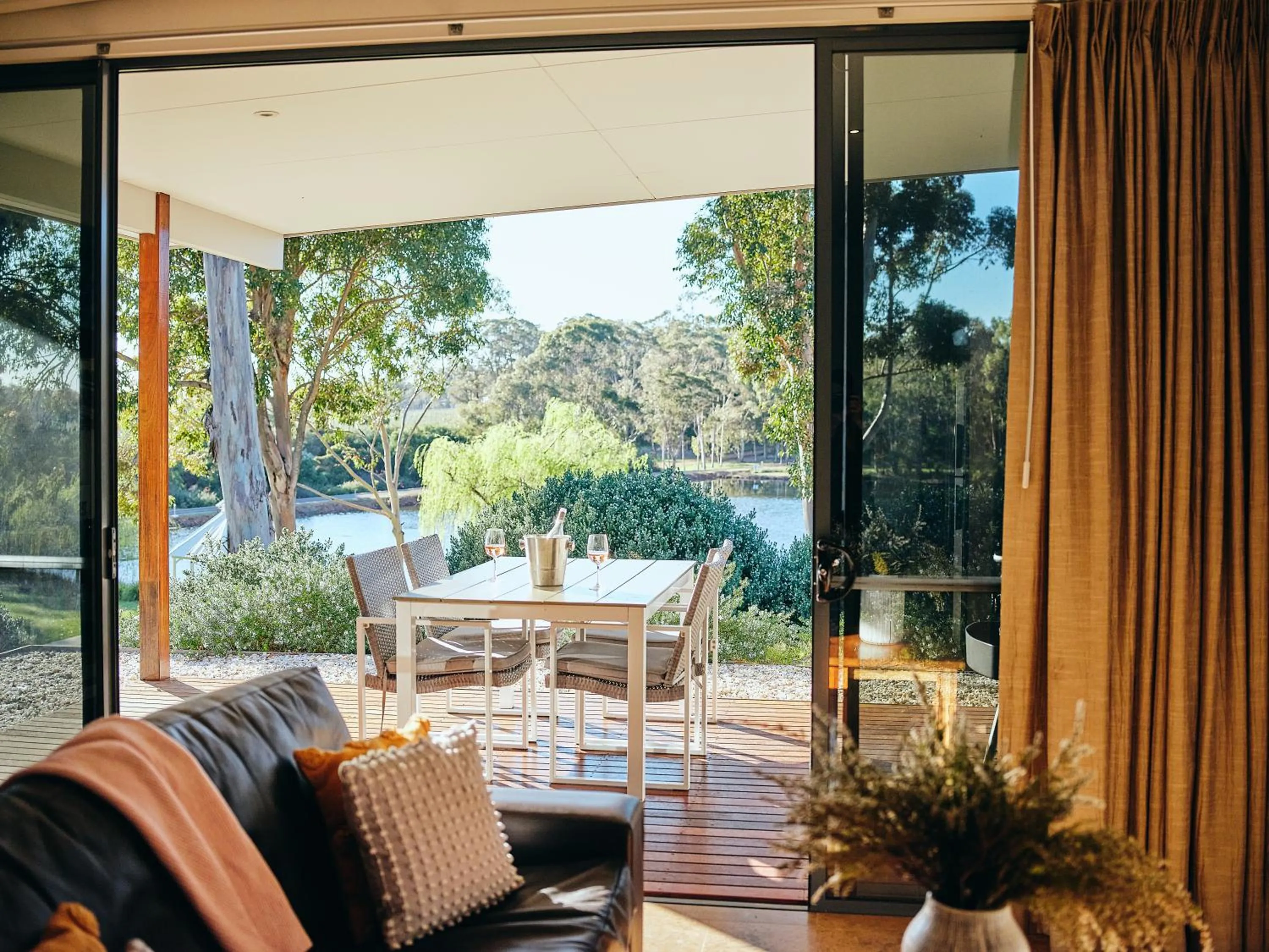 Patio in Eight Willows Retreat