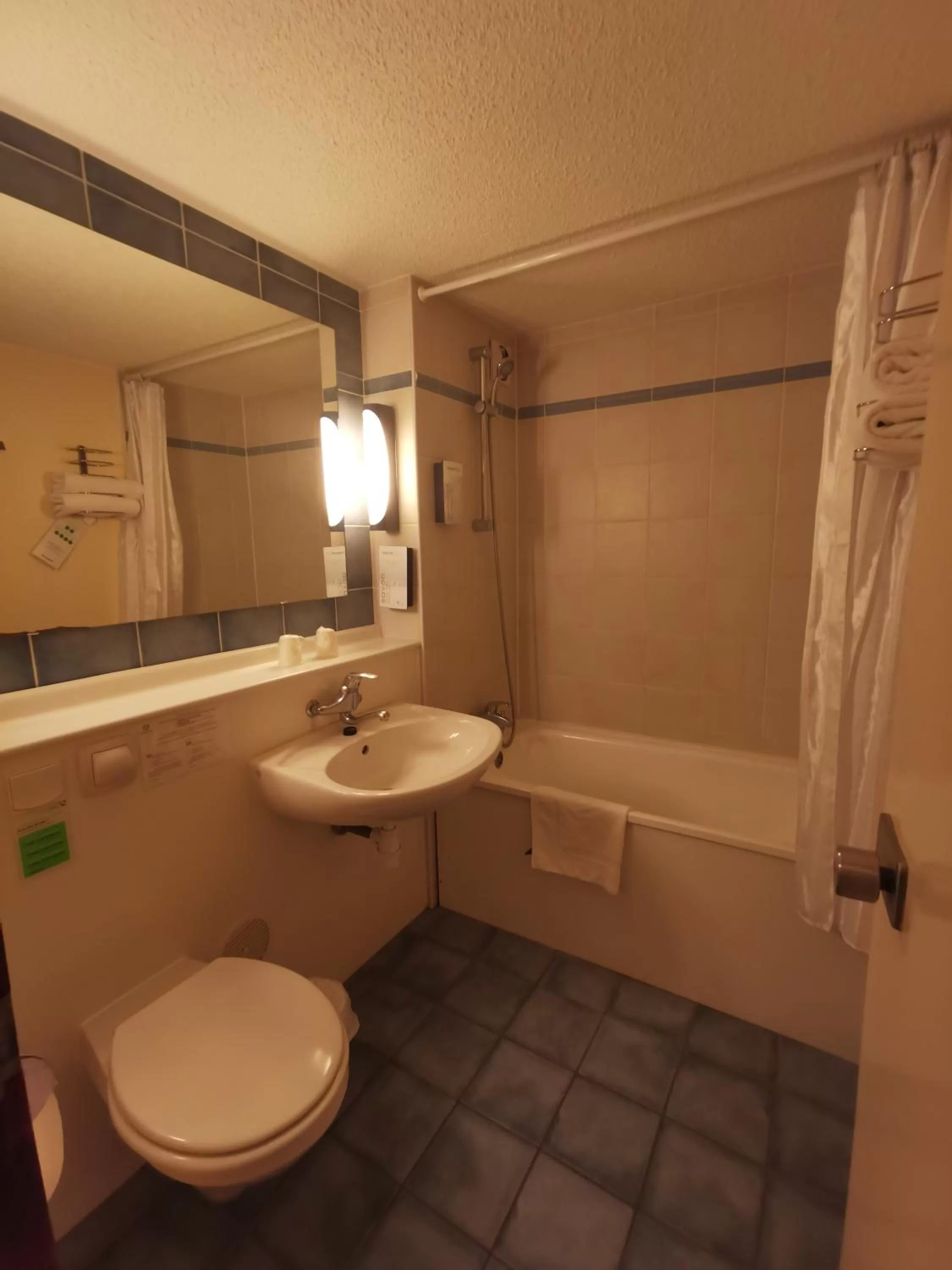 Toilet in Hôtel Restaurant Campanile Aurillac