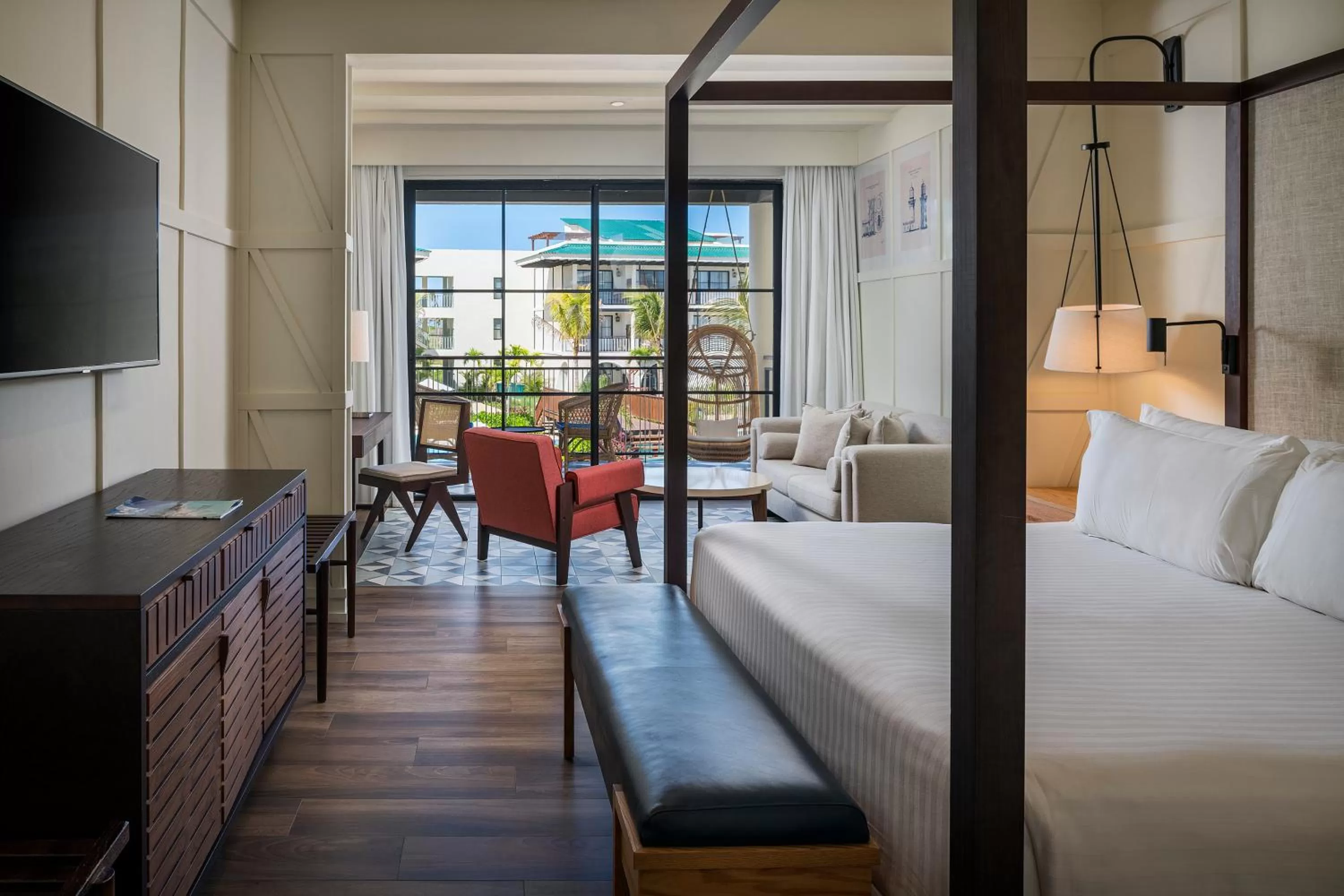 Seating area, Bed in El Beso Adults Only At Ocean El Faro - All Inclusive