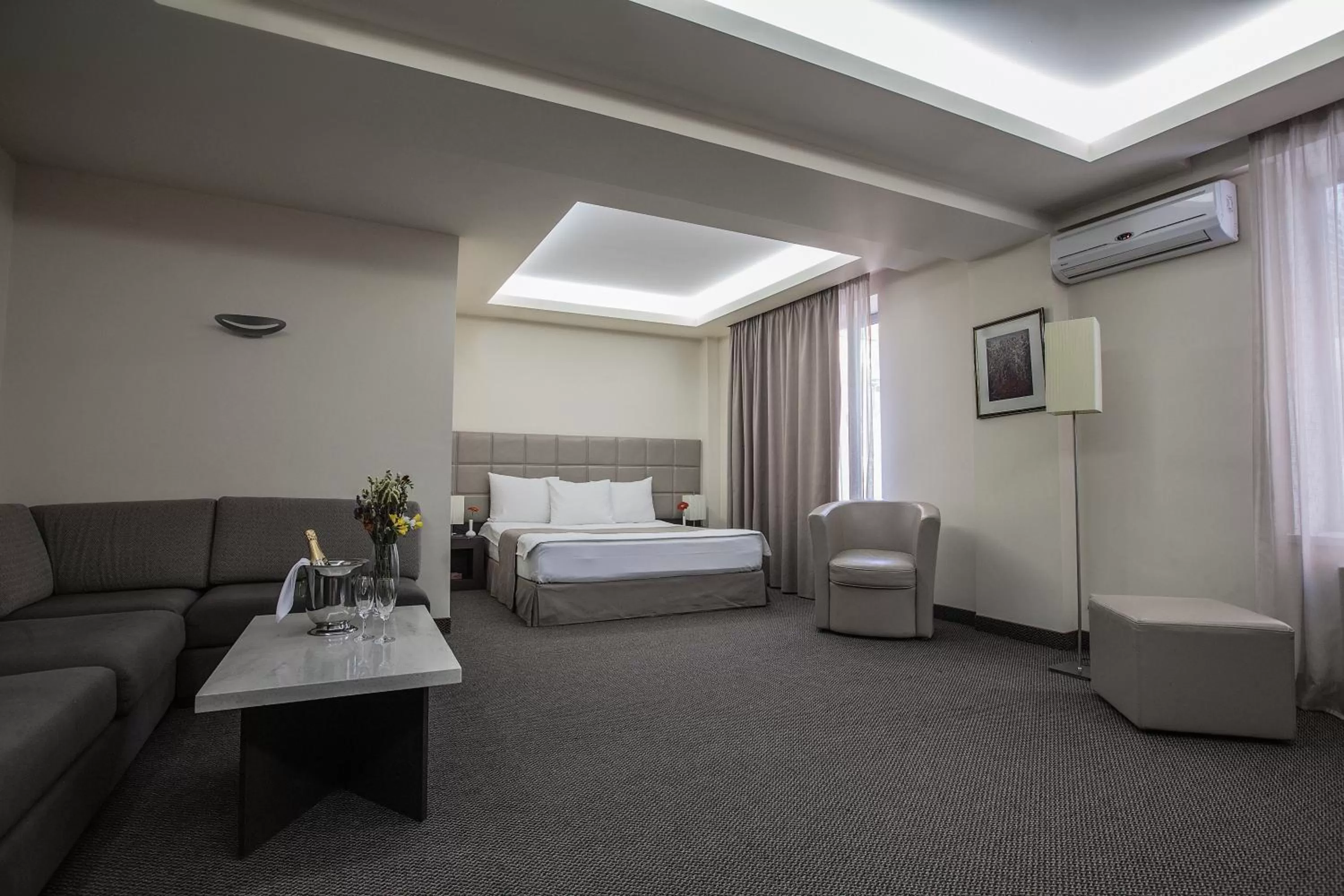 Bed in Aviatrans Hotel