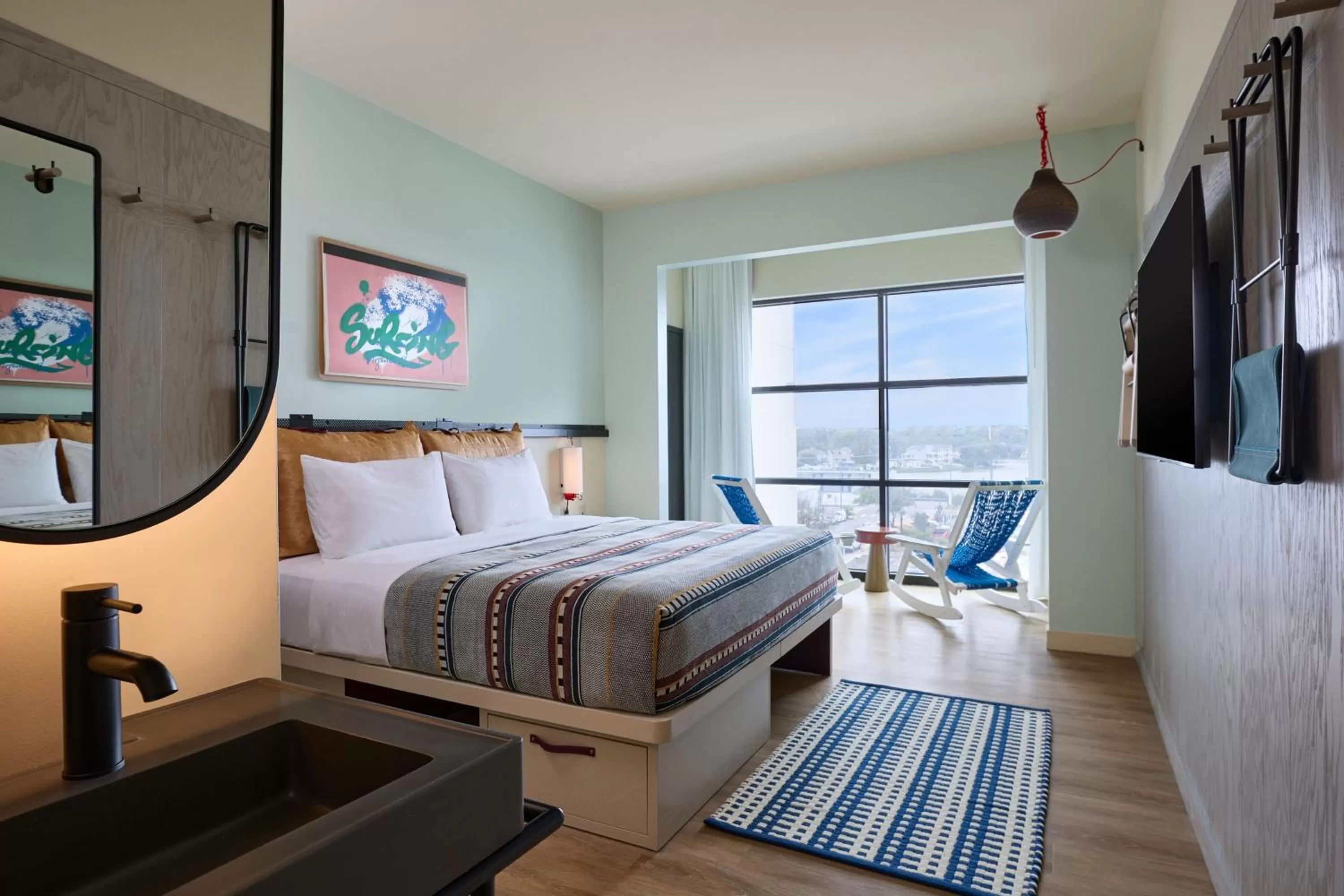 Photo of the whole room, Bed in Moxy Virginia Beach Oceanfront