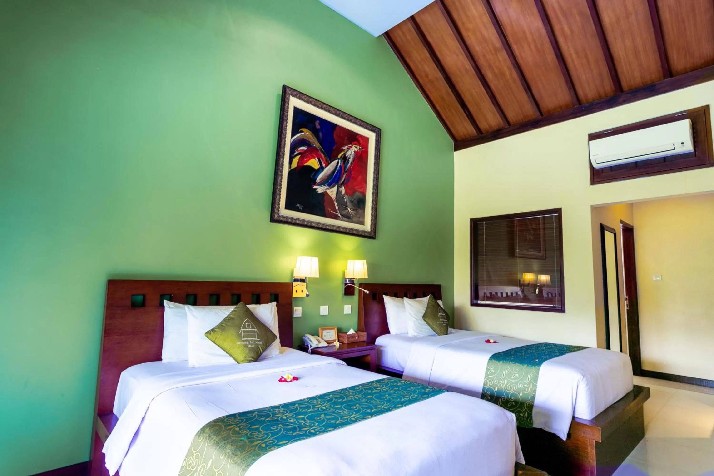 Bed in Lumbung Sari Ubud Hotel - CHSE Certified