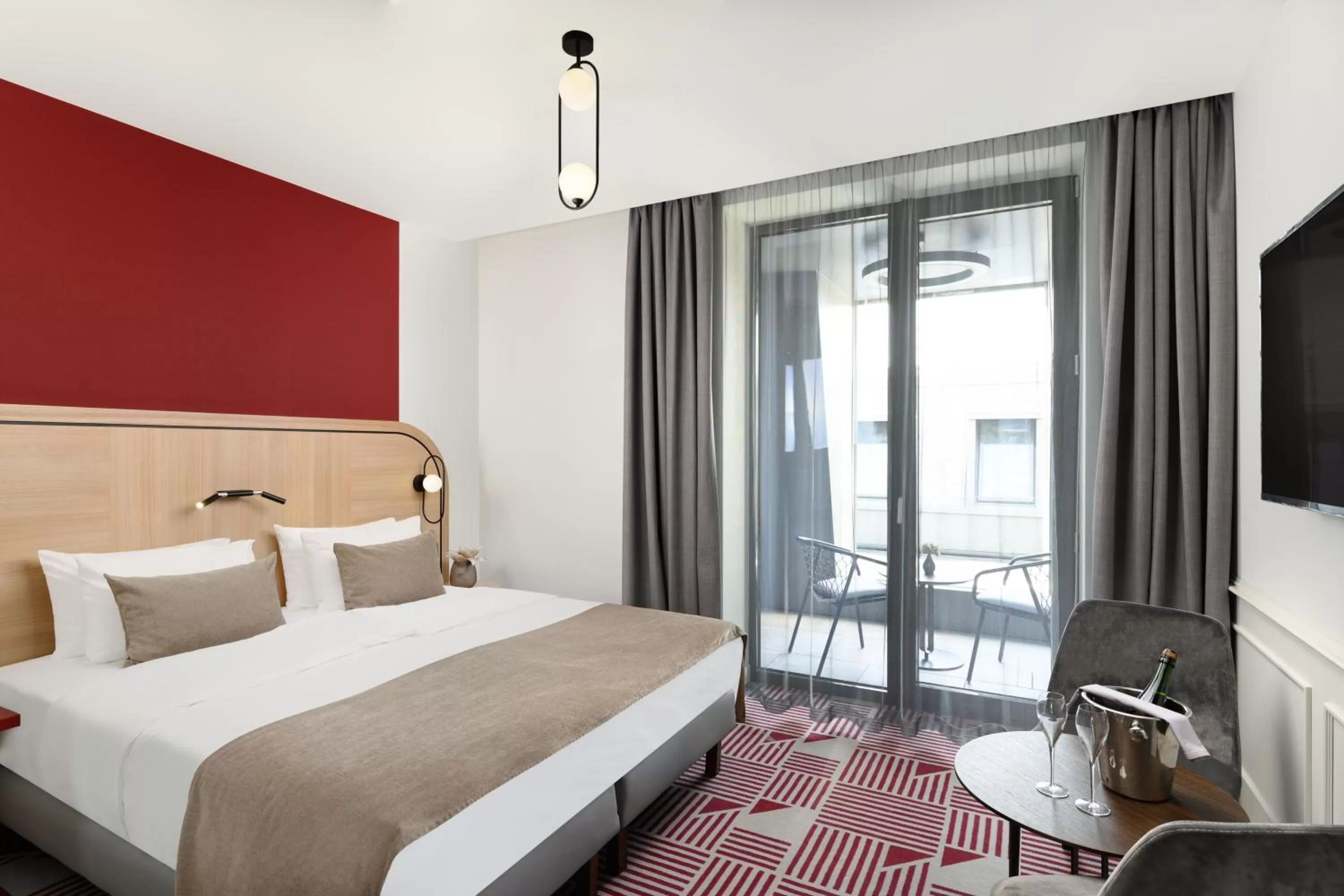 Bedroom, Bed in Hotel Oktogon Haggenmacher by Continental Group