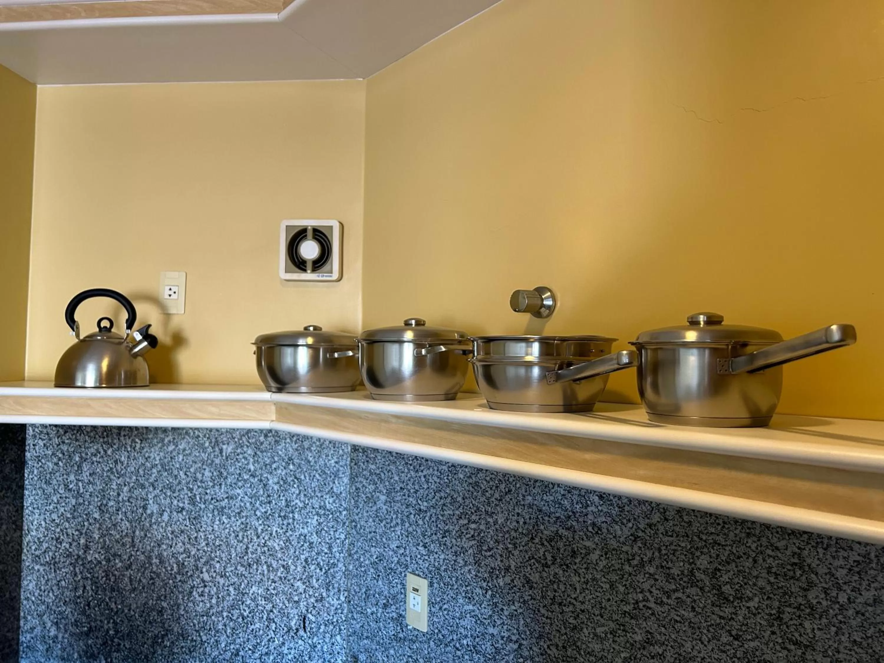 Kitchen or kitchenette in Golfinhos Apart Hotel