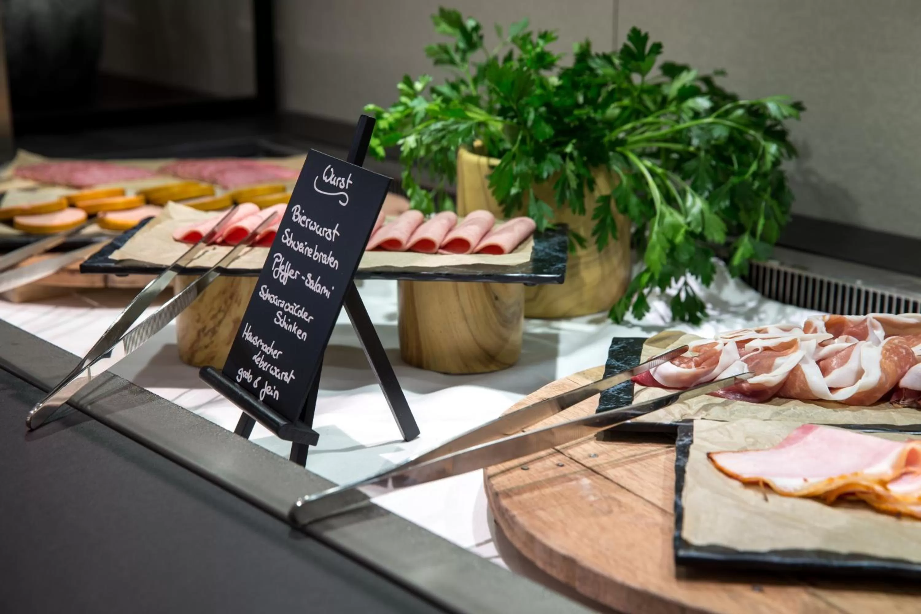 Buffet breakfast in Radisson Blu Hotel, Mannheim