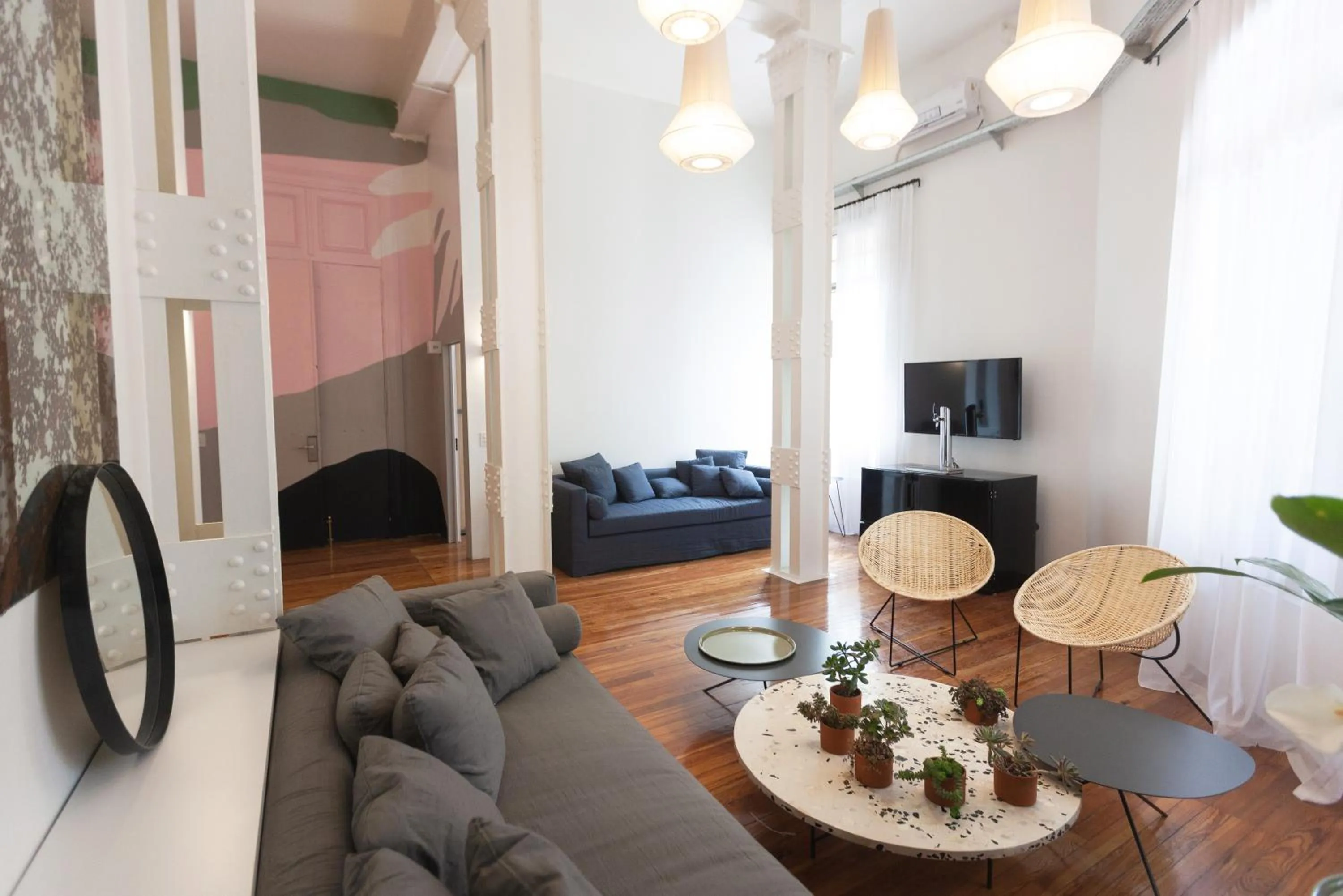 Living room in Franca City Hostel