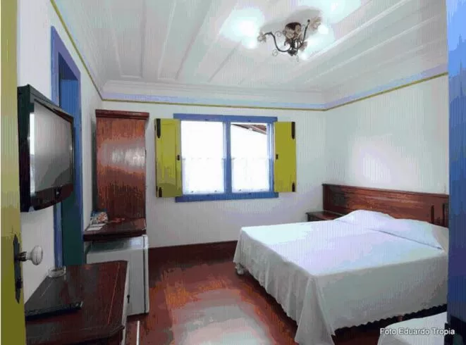 Bedroom, Bed in Pousada Laços de Minas