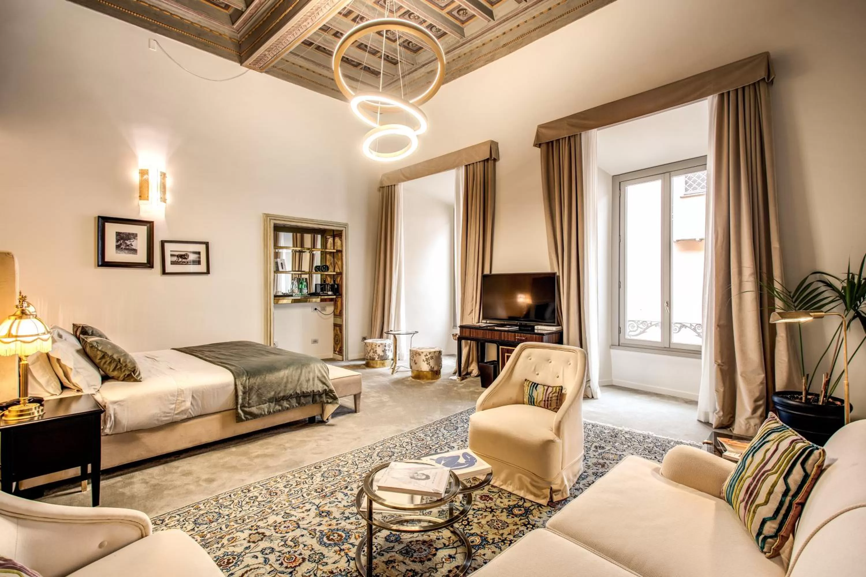 Bed in Martius Private Suites Hotel