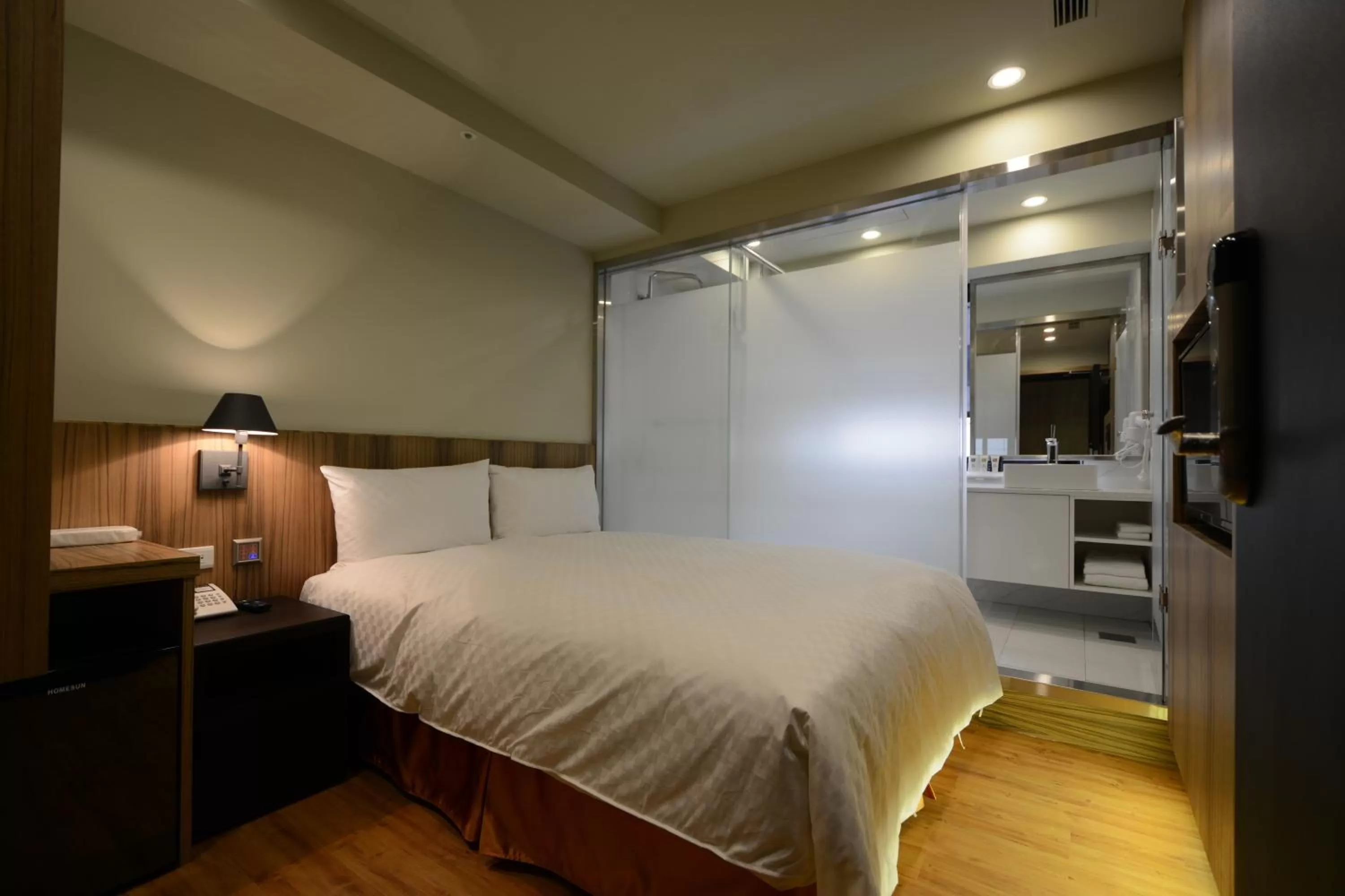 Decorative detail, Bed in Smile Inn - Taipei Main Station