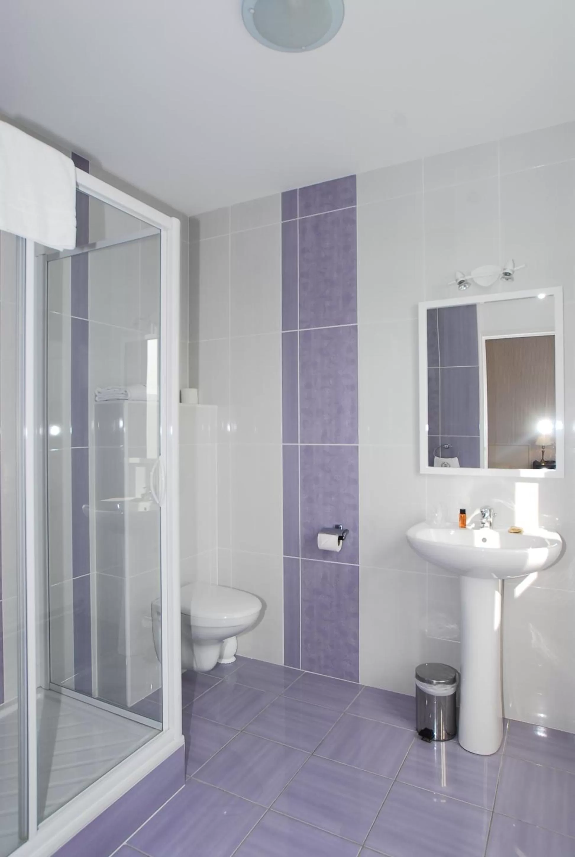 Bathroom in The Originals Boutique, Hôtel Terminus, Bourg-en-Bresse Gare