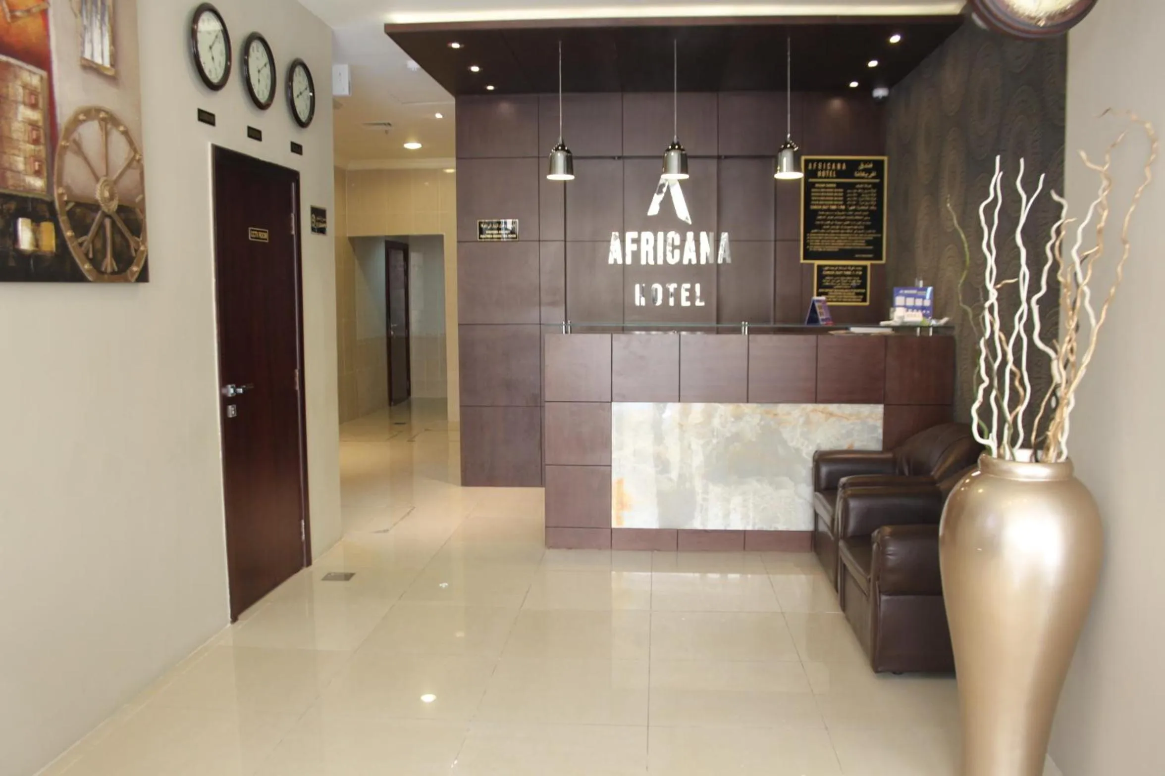 Lobby or reception in Africana Hotel