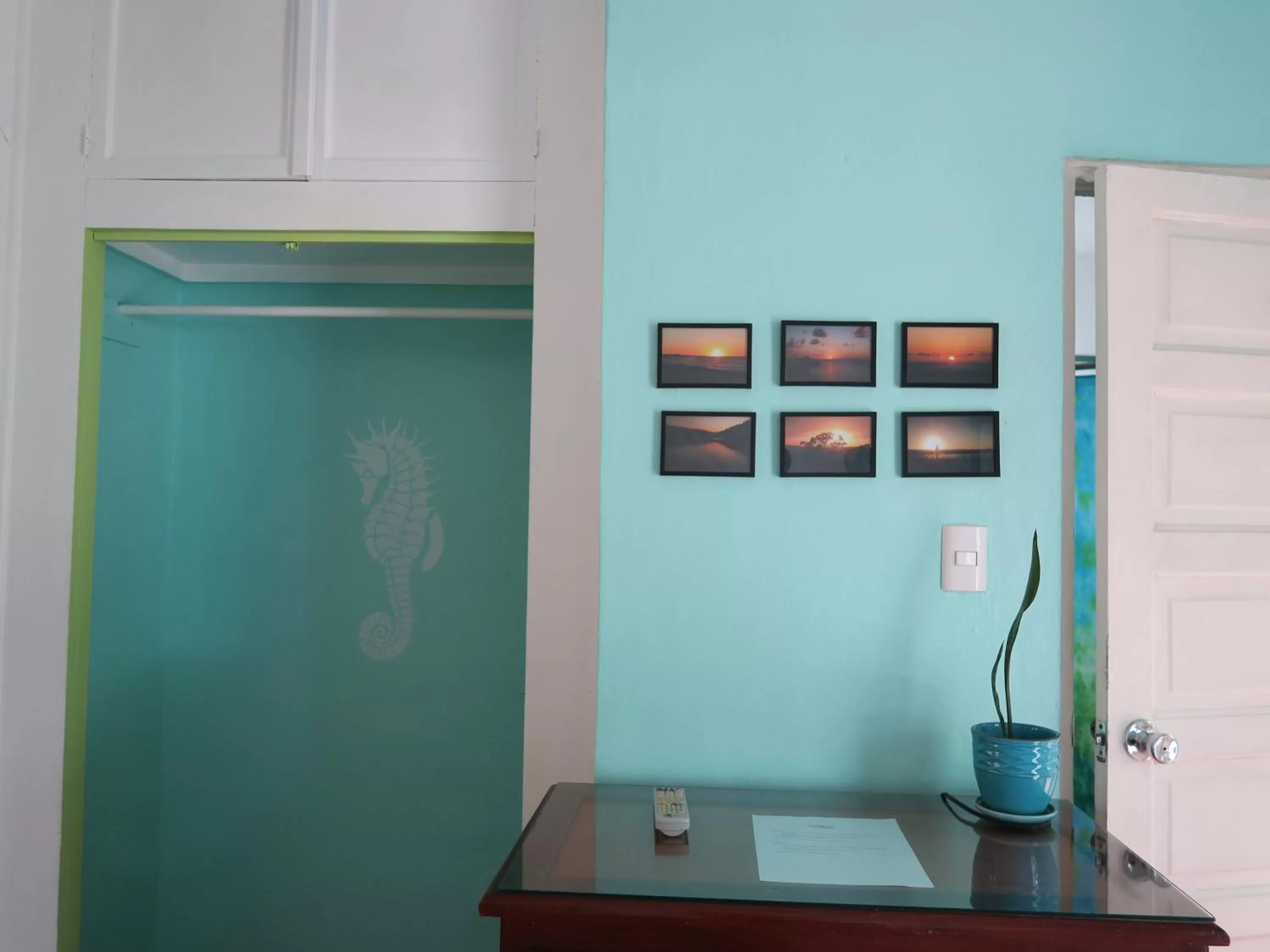 Decorative detail, TV/Entertainment Center in Hotel Club Rolling Stone