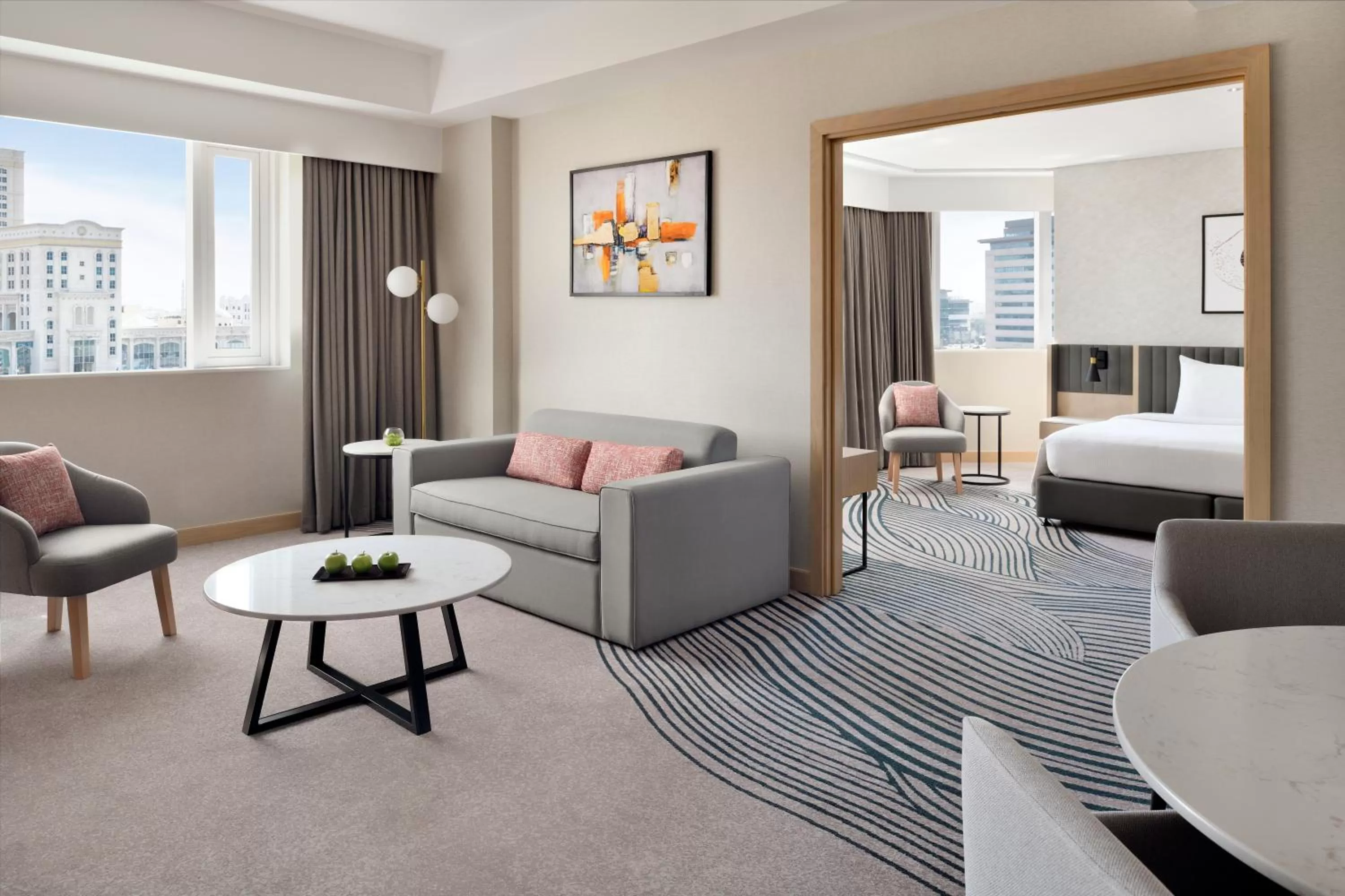 Living room, Bed in Crowne Plaza - Dubai Jumeirah by IHG