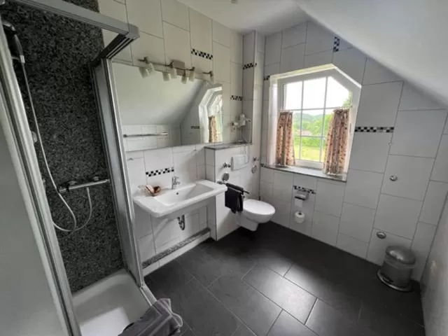 Bathroom in Hotel Rehkitz