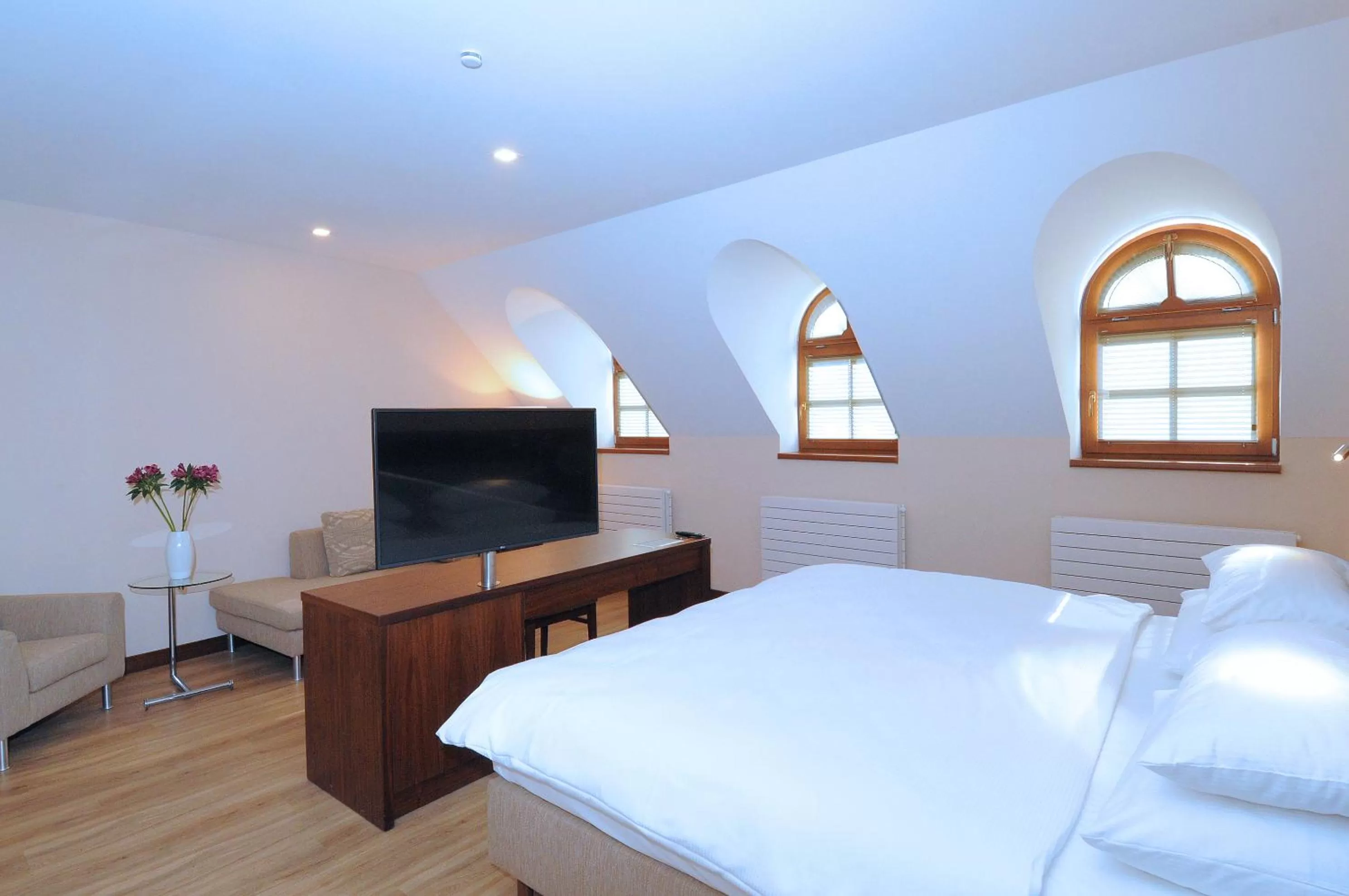 Living room, Bed in Hotel Kramer