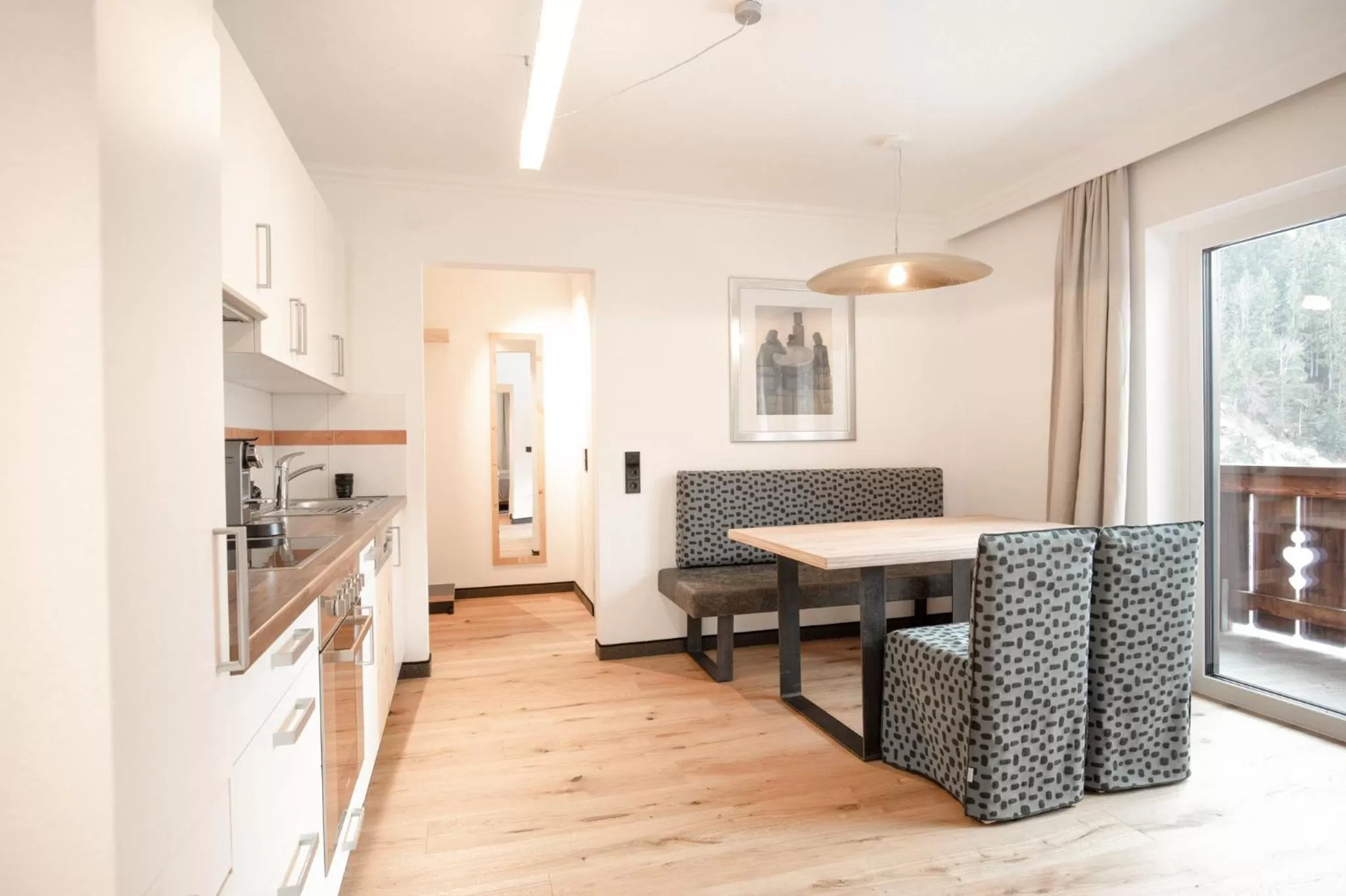 Kitchen or kitchenette in Hotel & Appartements Tiroler Buam