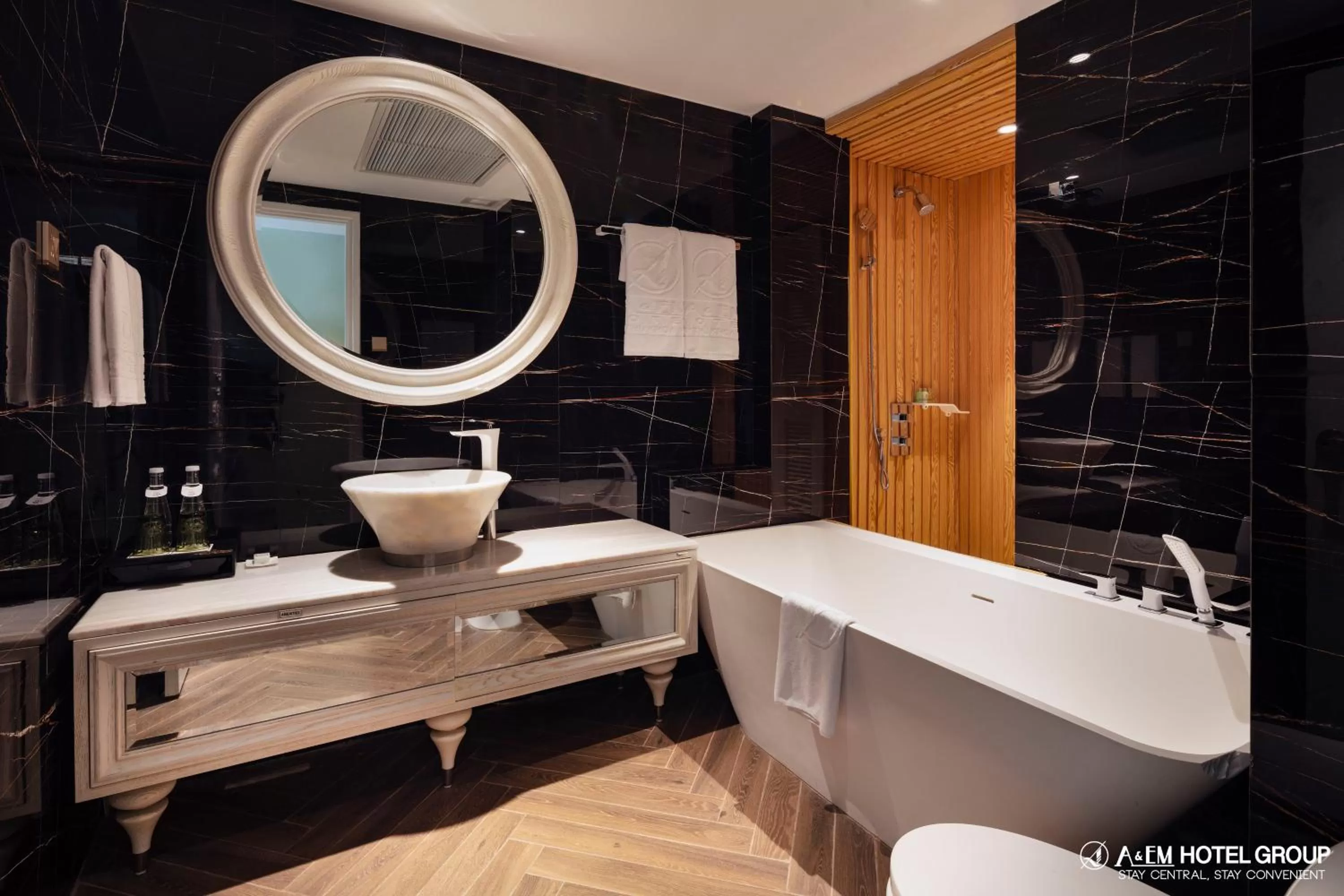 Bathroom in A&EM Saigon Hotel