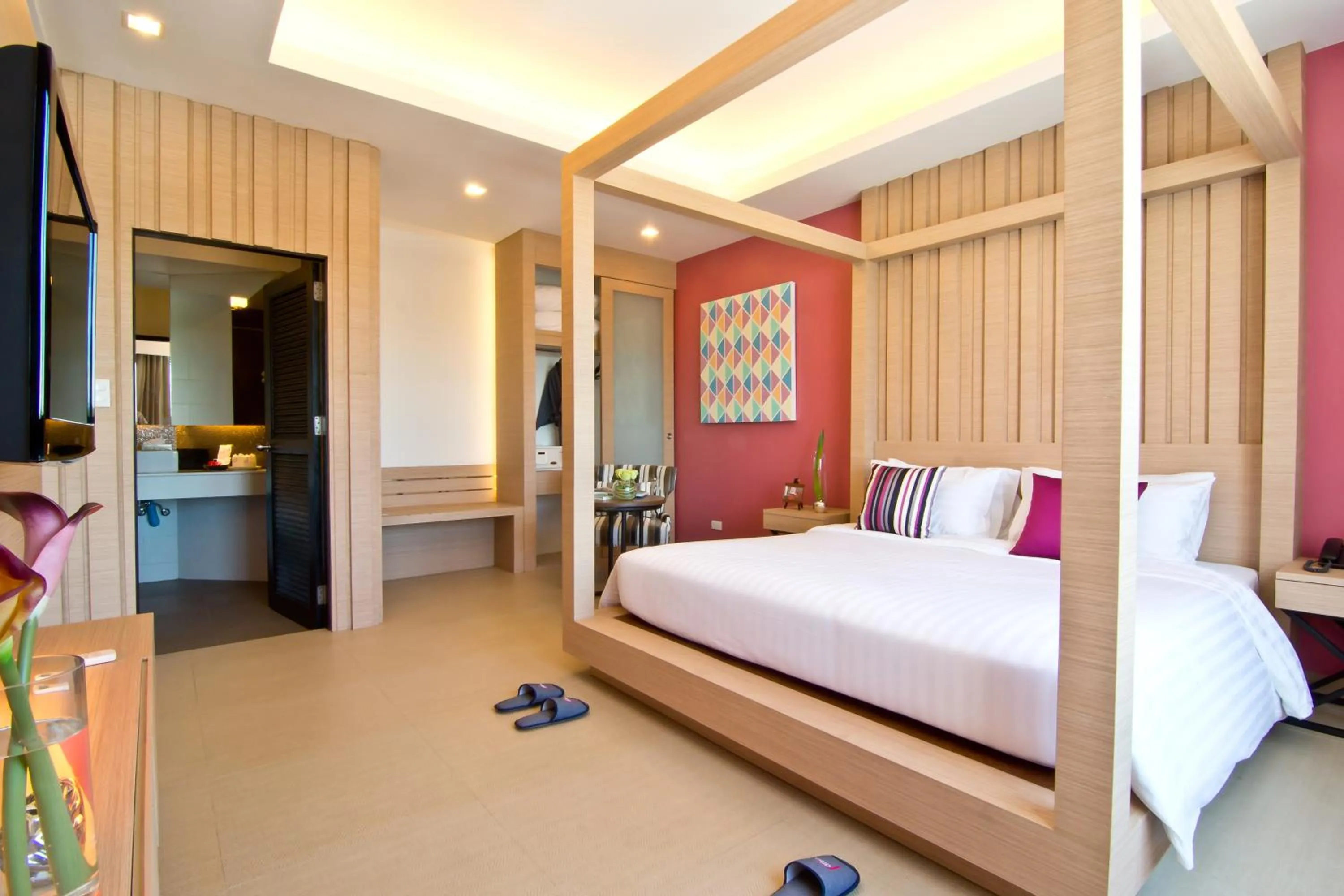 Bed in Hotel J Residence Pattaya