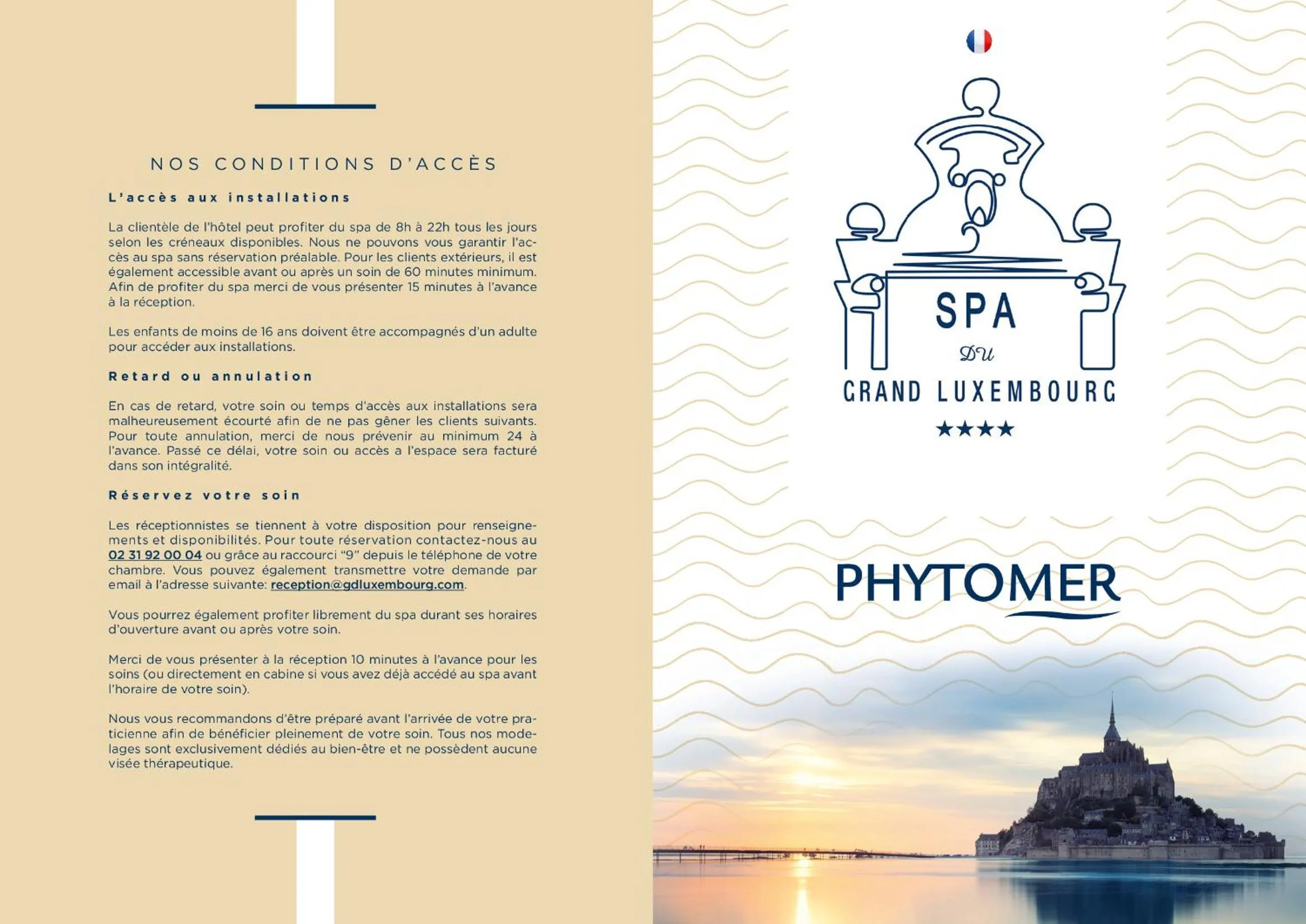 Spa and wellness centre/facilities in Grand Hôtel du Luxembourg & Spa
