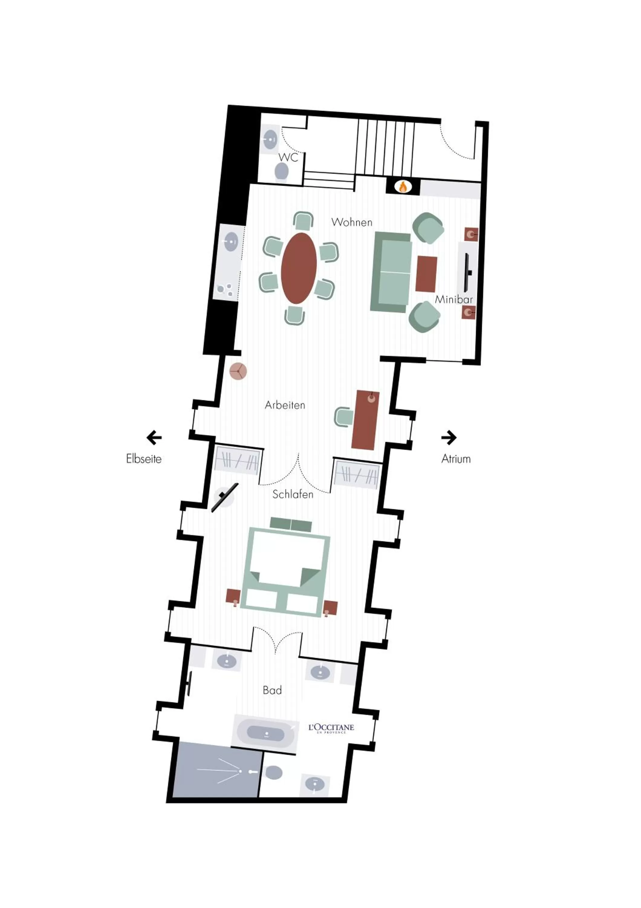 Floor plan in Bilderberg Bellevue Hotel Dresden