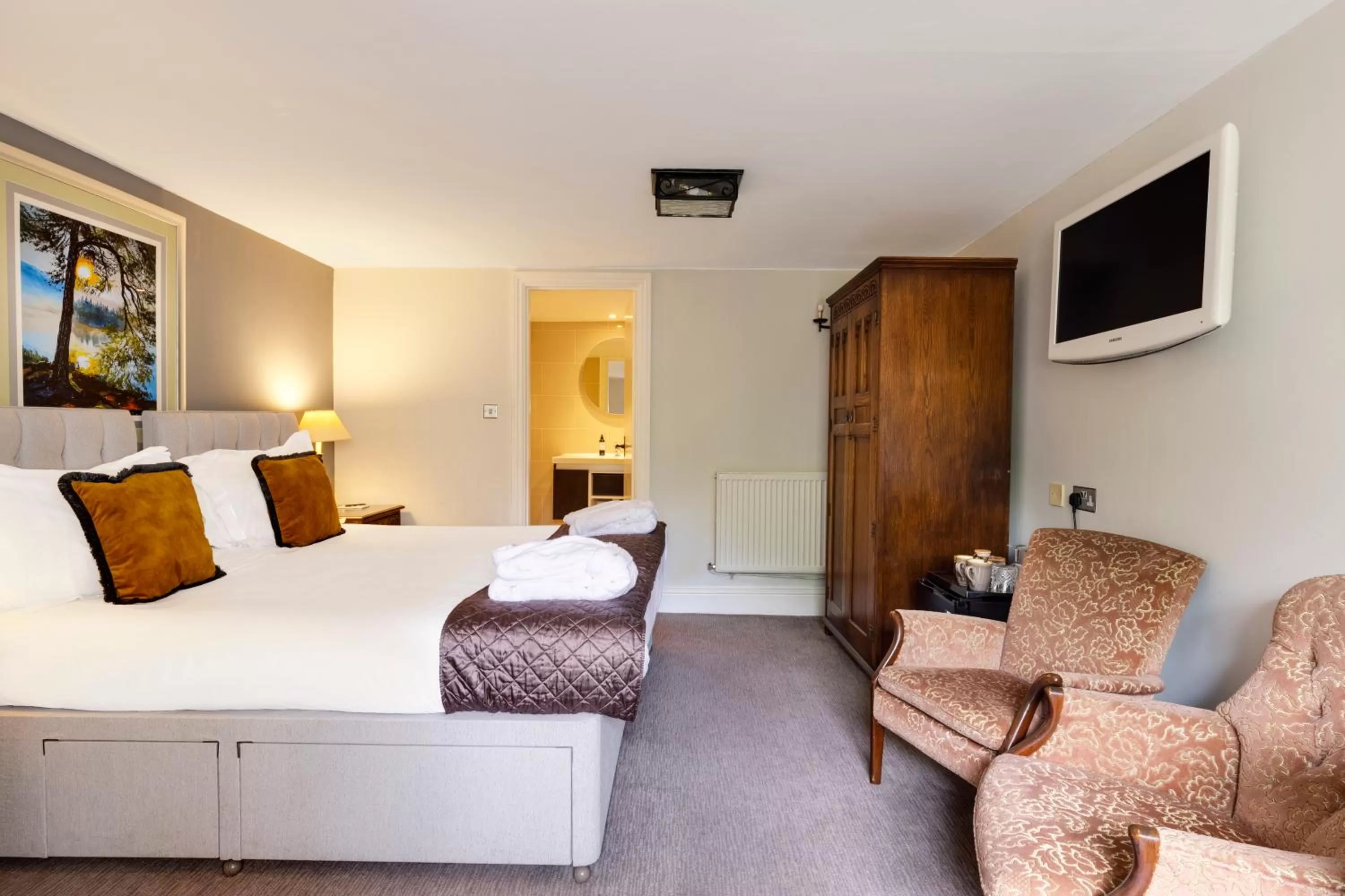 Bed in Karma Salford Hall Hotel