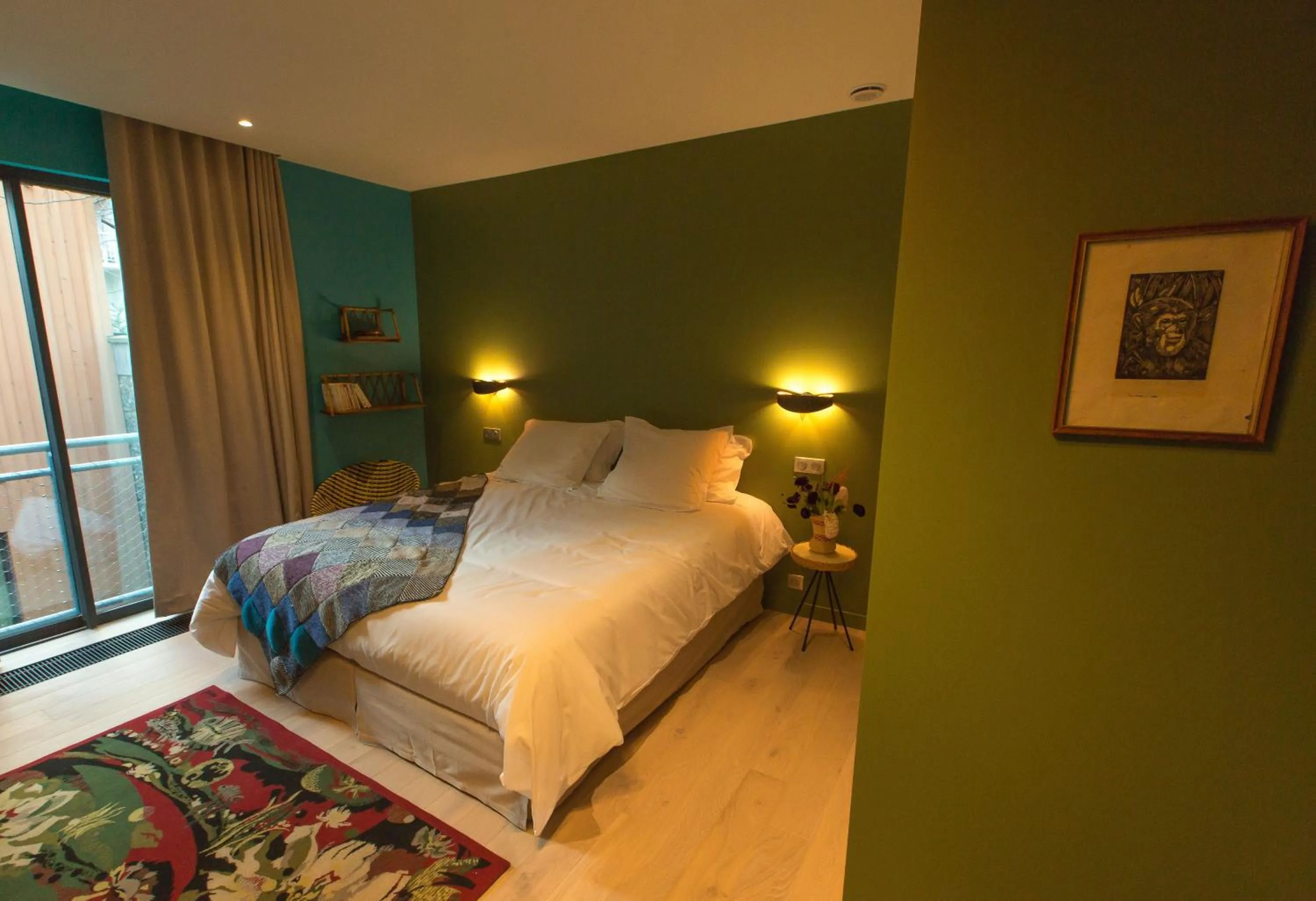 Bedroom, Bed in Eden Lodge Paris